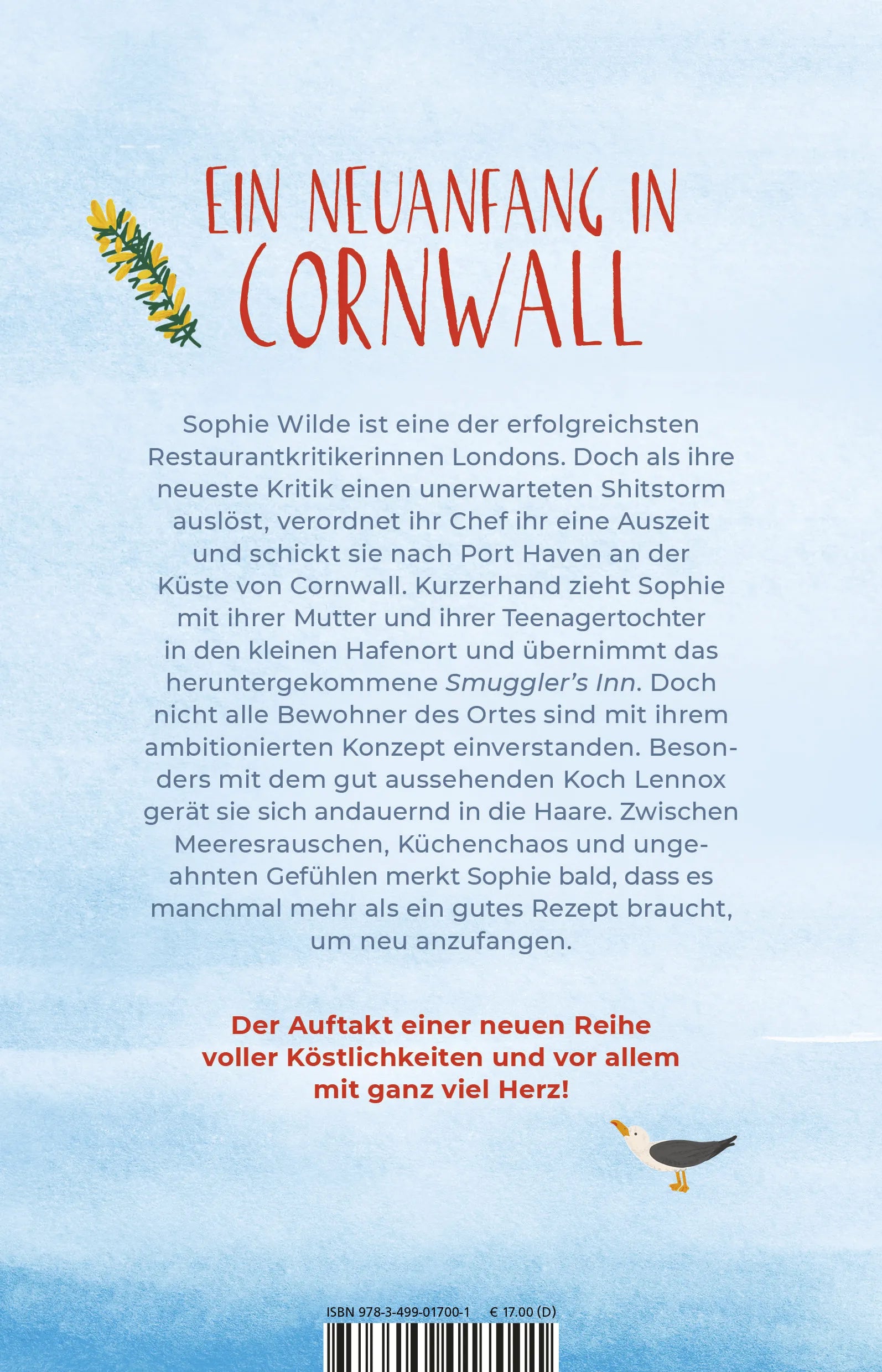 Buchrückseite von 'A Taste of Cornwall: Eine Prise Liebe' mit Klappentext - Paperback