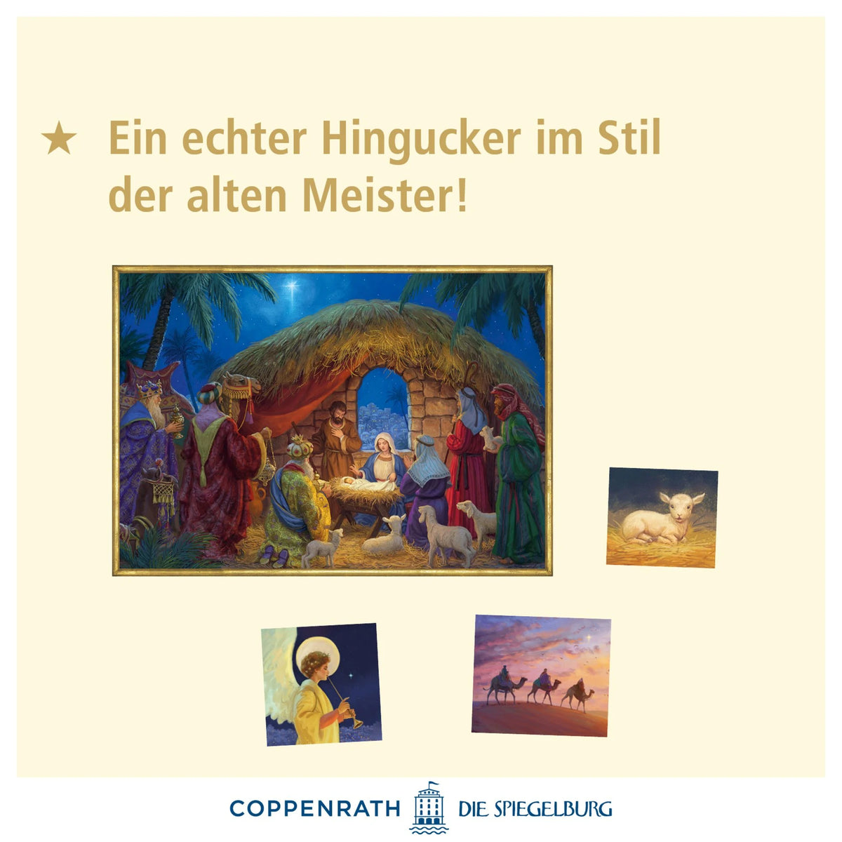 A3-Wand-Adventskalender – An der Weihnachtskrippe – Ansicht