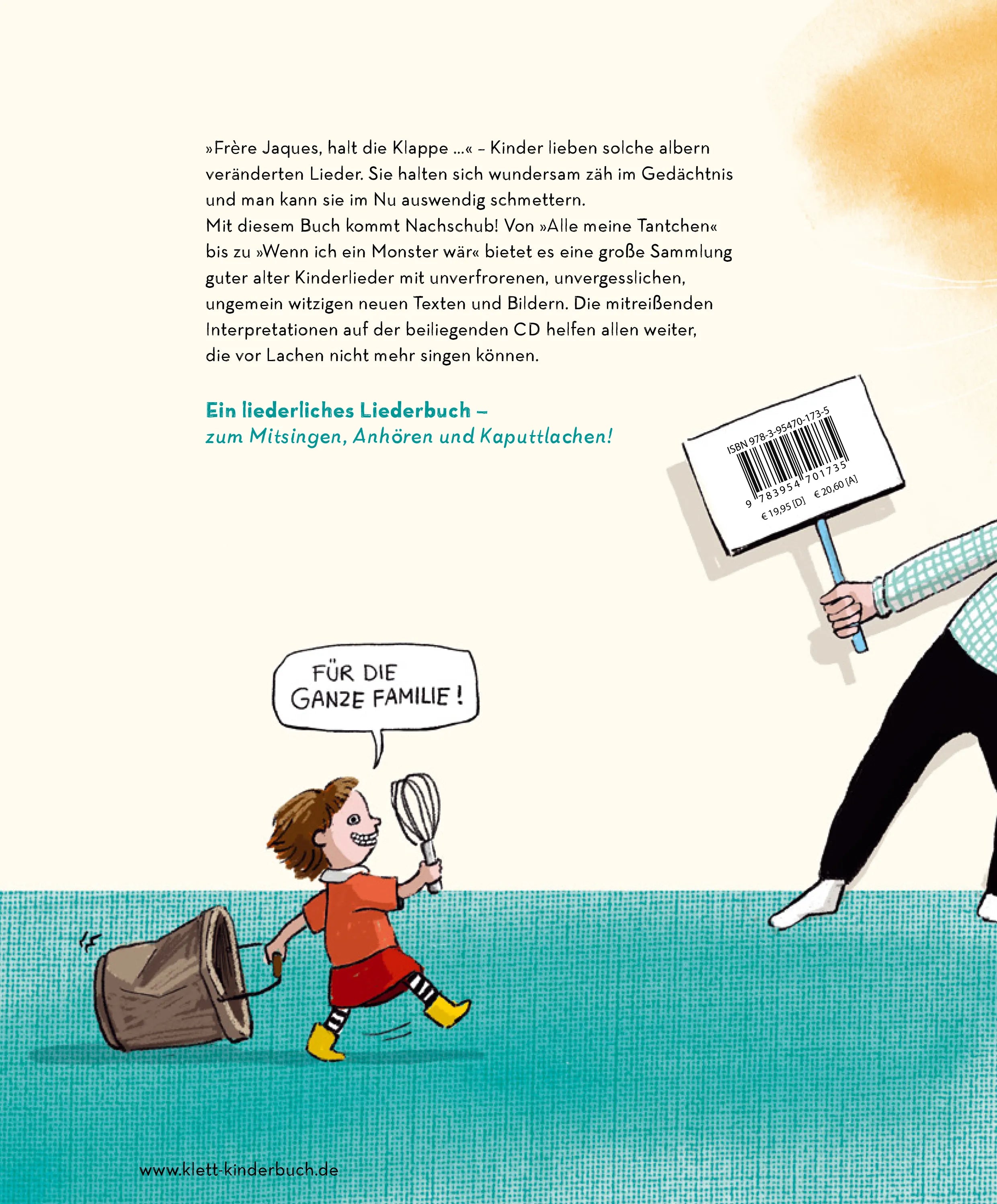 Buchrückseite von 'ABC - Im Klo stand mal ein Reh' mit Klappentext - Gebundene Ausgabe