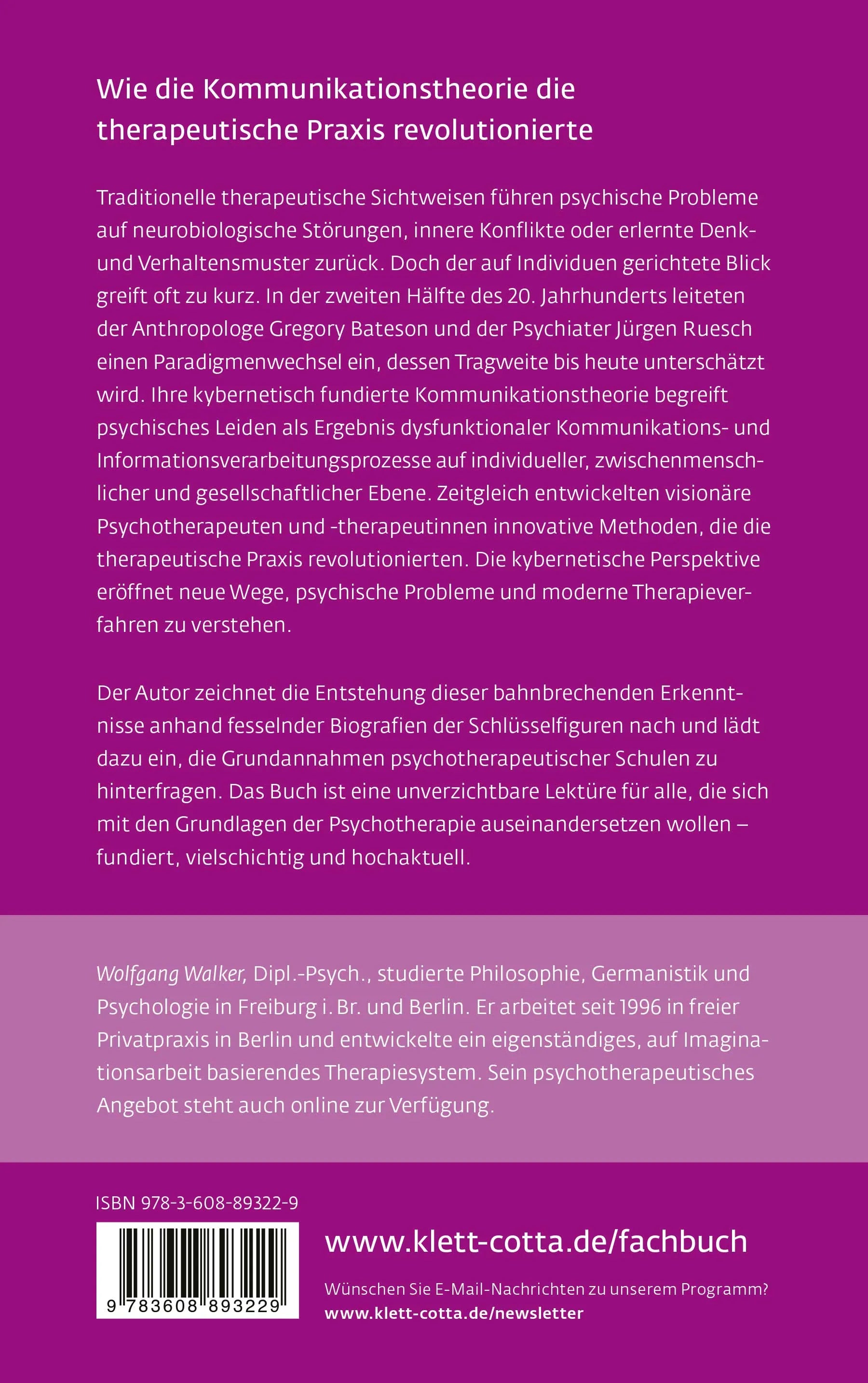 Buchrückseite von 'Abenteuer Kommunikation' mit Klappentext - Paperback
