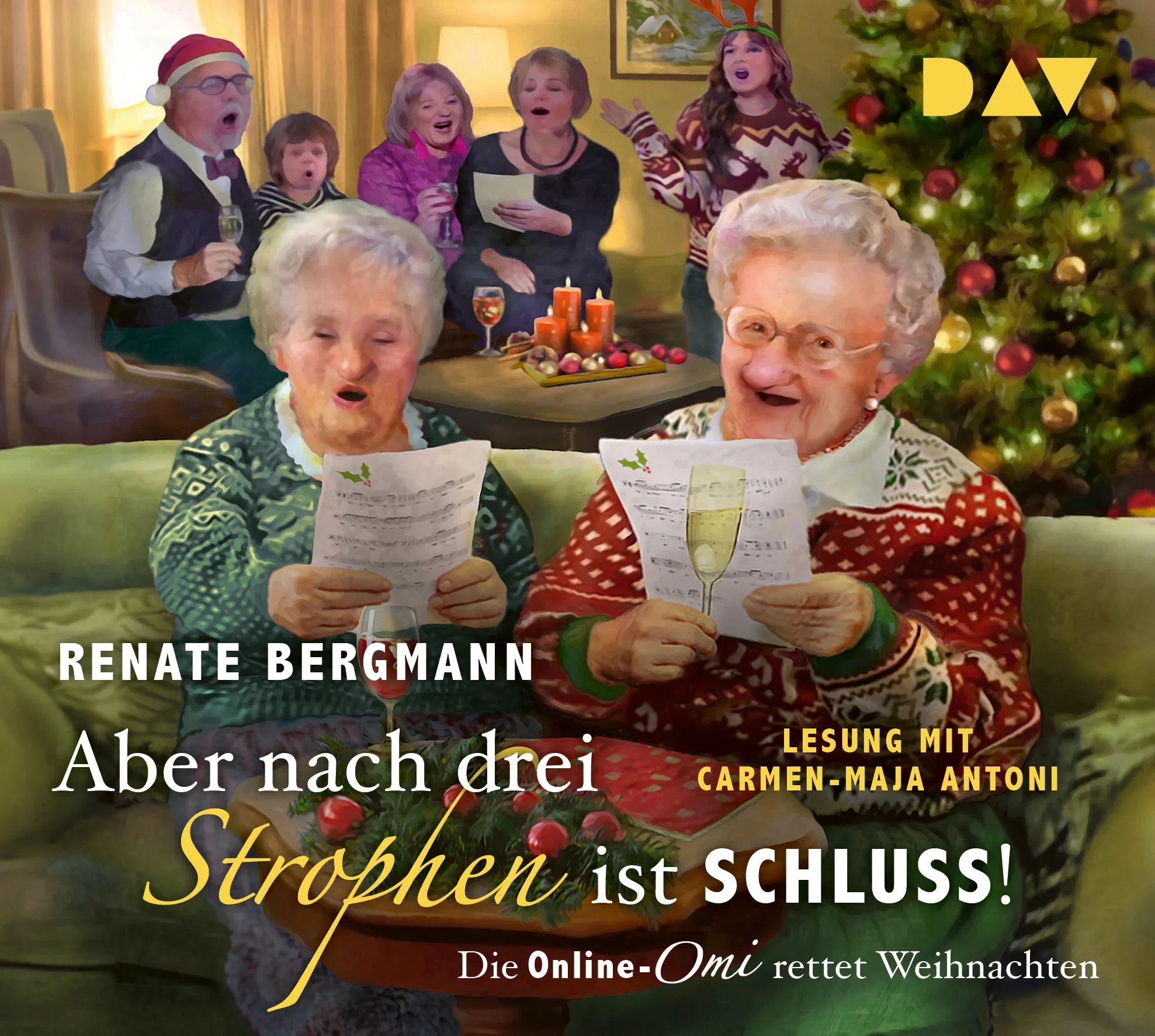 Buchcover von 'Aber nach drei Strophen ist Schluss! Die Online-Omi rettet Weihnachten' - Hörbuch (CD) von Renate Bergmann