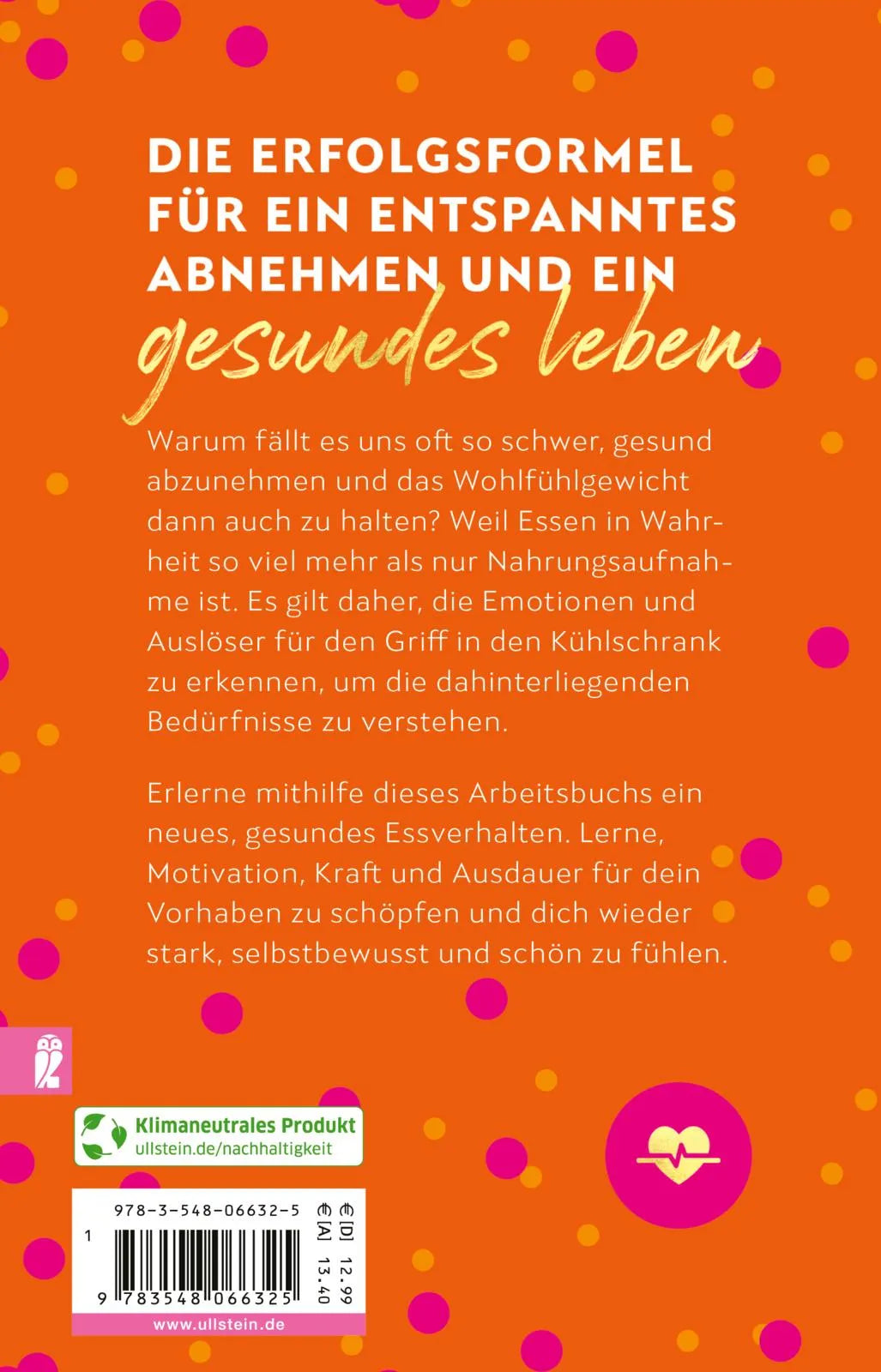 Buchrückseite von 'Abnehmen beginnt im Kopf' mit Klappentext - Taschenbuch