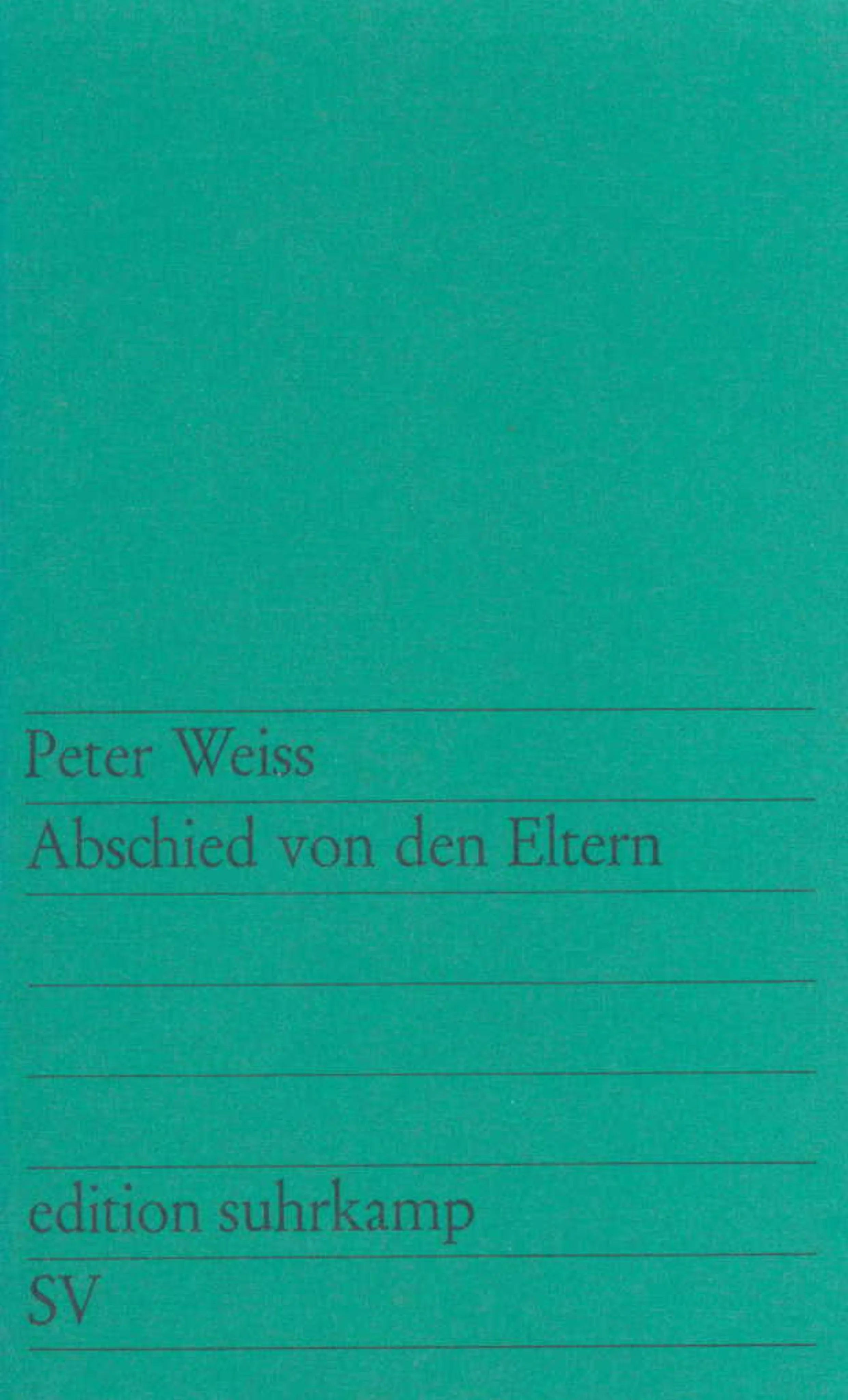 Buchcover von 'Abschied von den Eltern' - Taschenbuch von Peter Weiss
