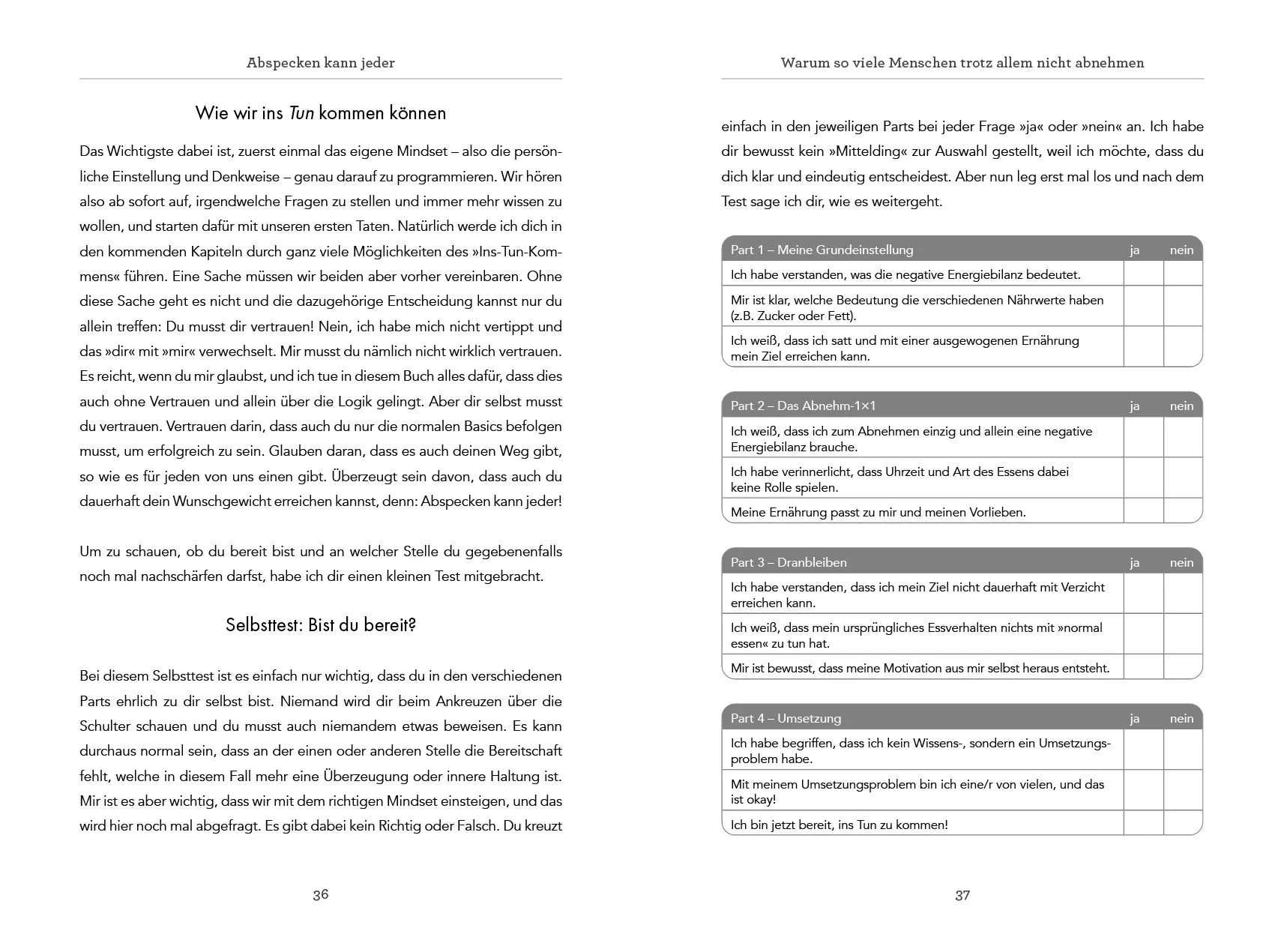 Innenansicht von 'Abspecken kann jeder' - Taschenbuch