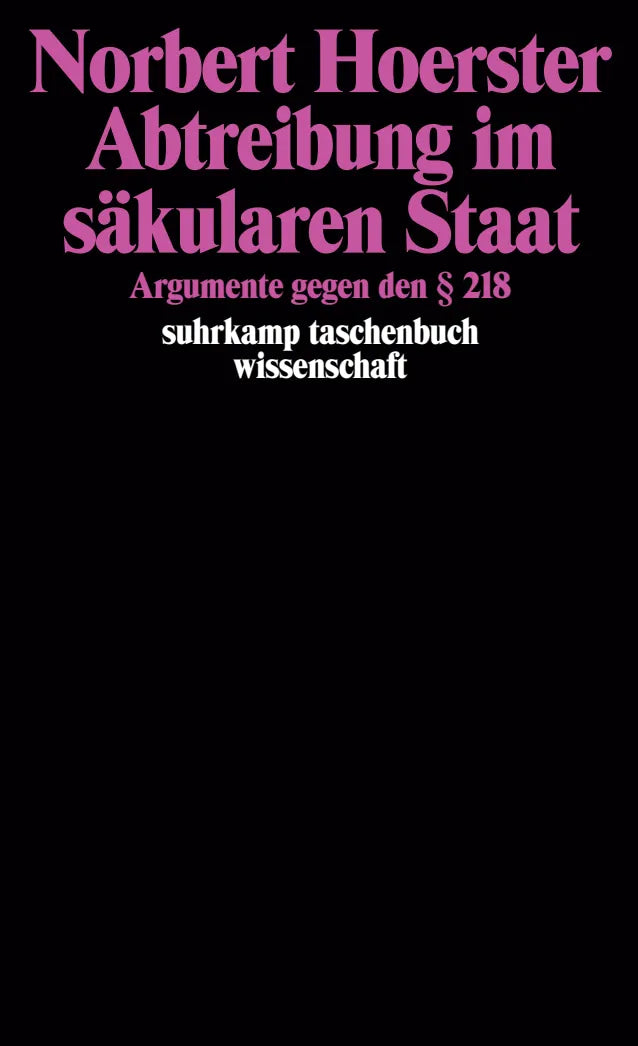 Buchcover von 'Abtreibung im säkularen Staat' - Taschenbuch von Norbert Hoerster