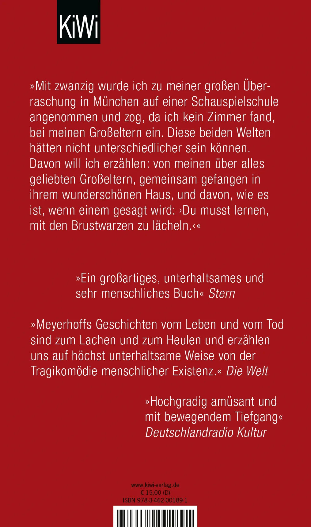 Buchrückseite von 'Ach, diese Lücke, diese entsetzliche Lücke' mit Klappentext - Gebundene Ausgabe