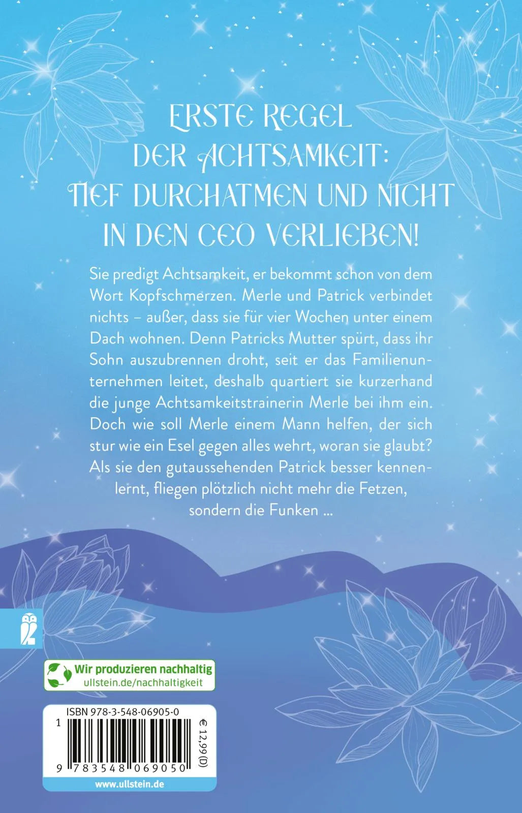 Buchrückseite von 'Achtsam Herzen stehlen' mit Klappentext - Taschenbuch