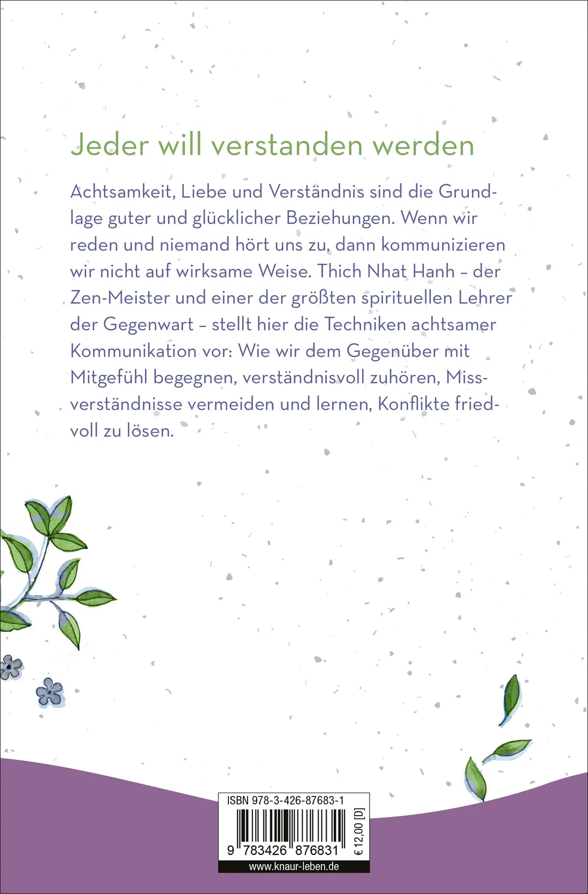 Rückseite: achtsam sprechen - achtsam zuhören (Taschenbuch)