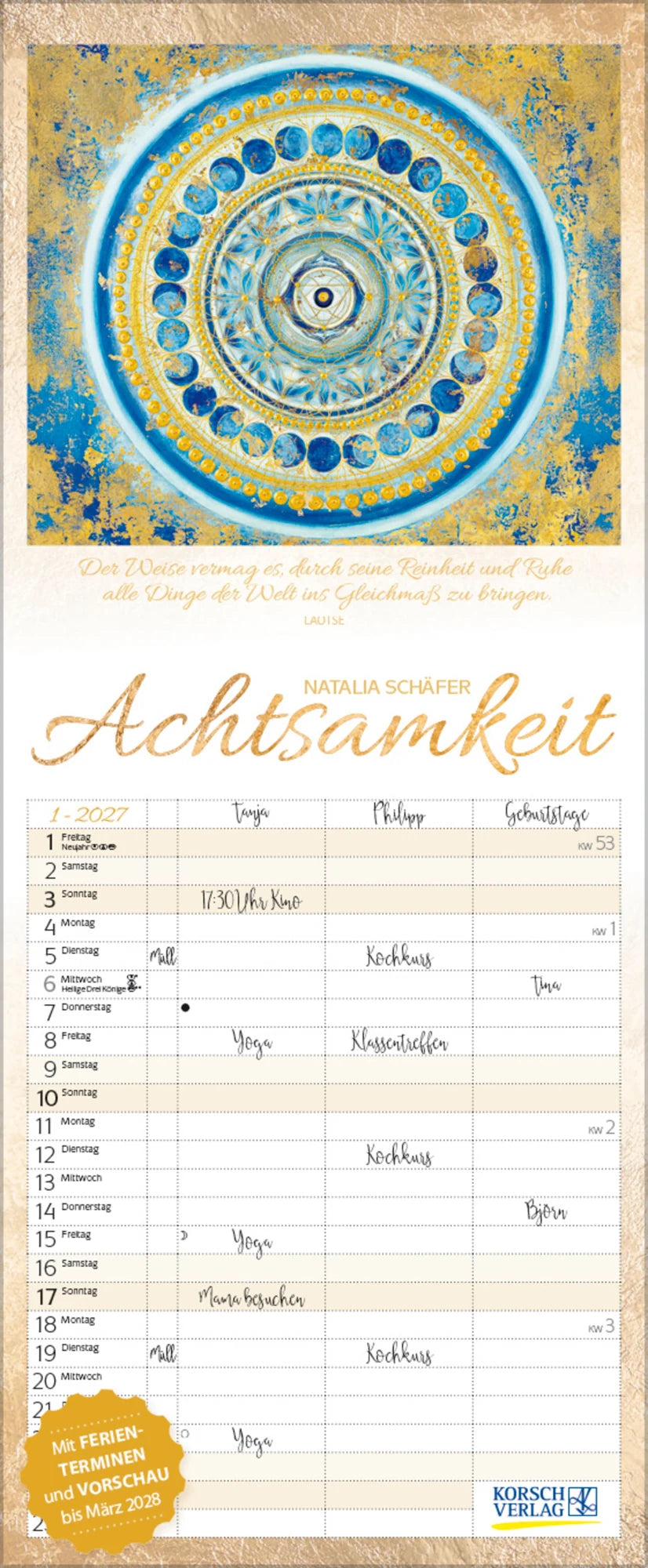 Taschenkalender: Achtsamkeit Timer für 2 2027