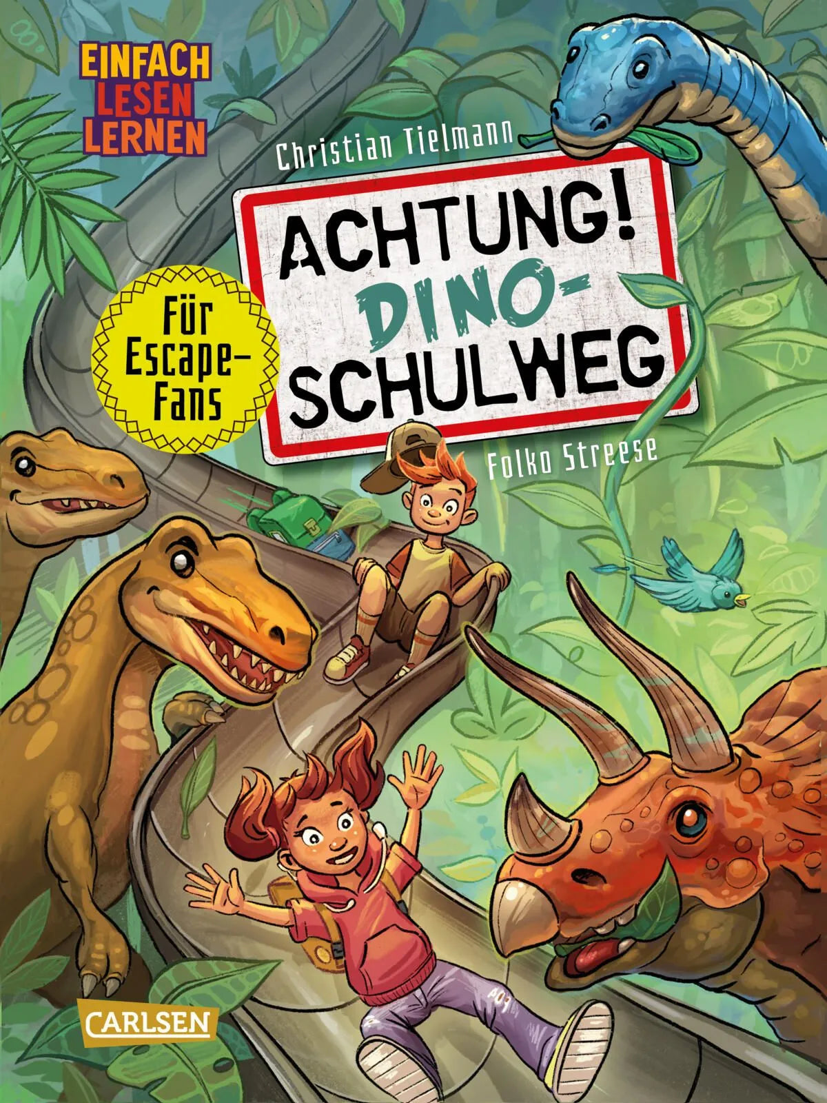 Cover: Achtung!: Dino-Schulweg (Hardcover) von Christian Tielmann