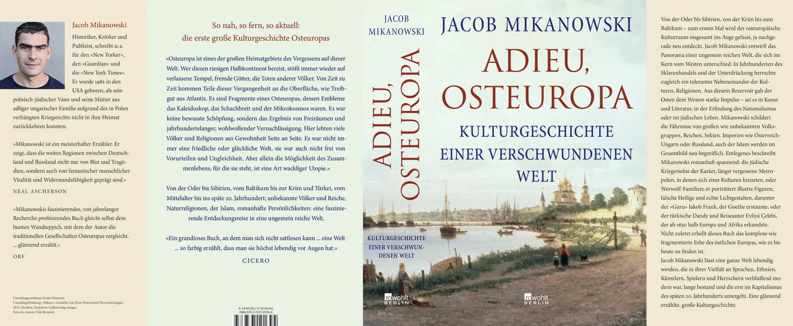 Buchrückseite von 'Adieu, Osteuropa' mit Klappentext - Gebundene Ausgabe