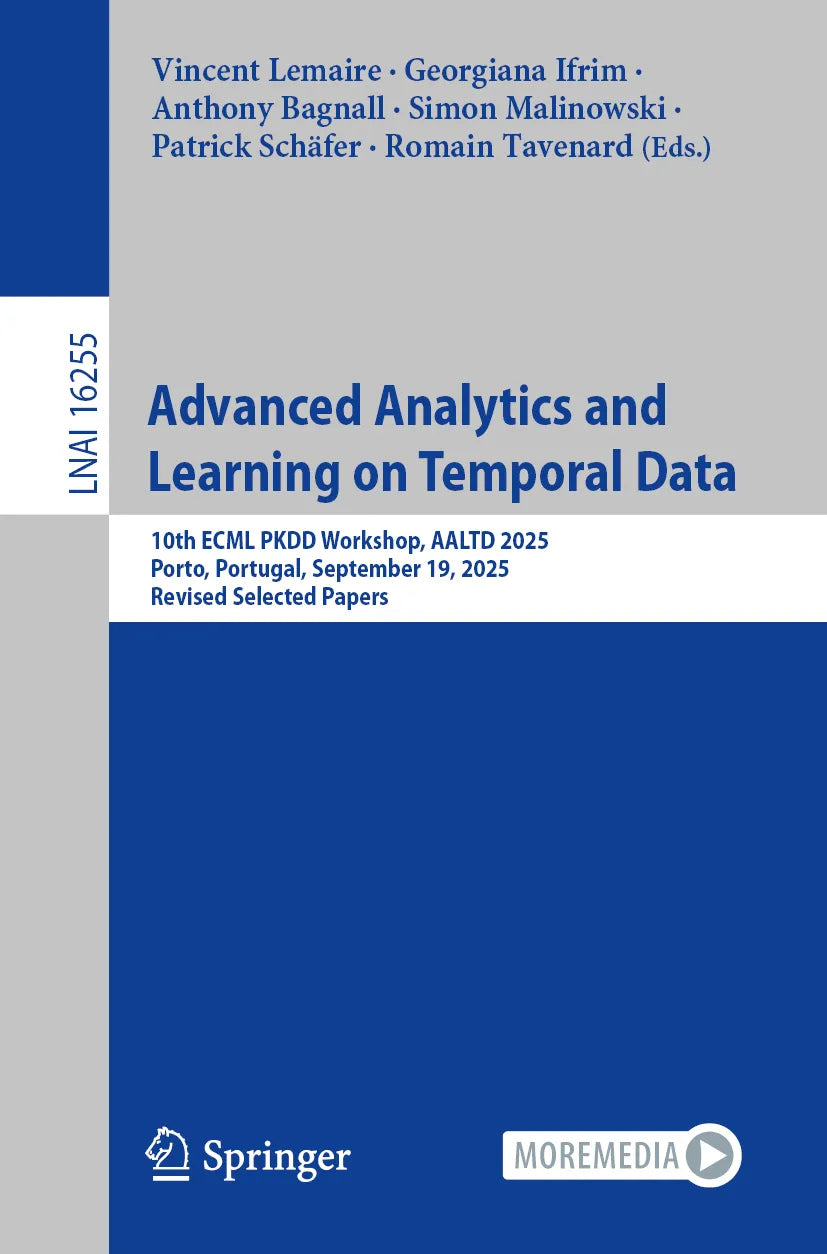 Cover: Advanced Analytics and Learning on Temporal Data (E-Book)