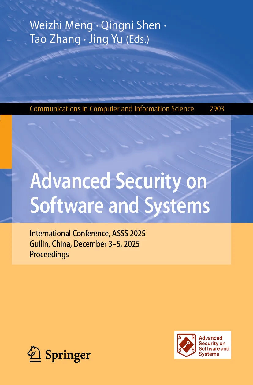 Cover: Advanced Security on Software and Systems (E-Book) von Weizhi Meng