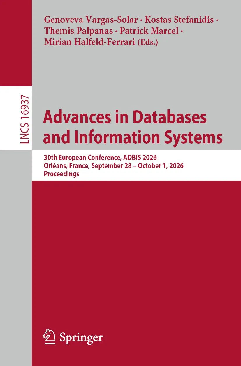 Cover: Advances in Databases and Information Systems (E-Book) von Genoveva Vargas-Solar