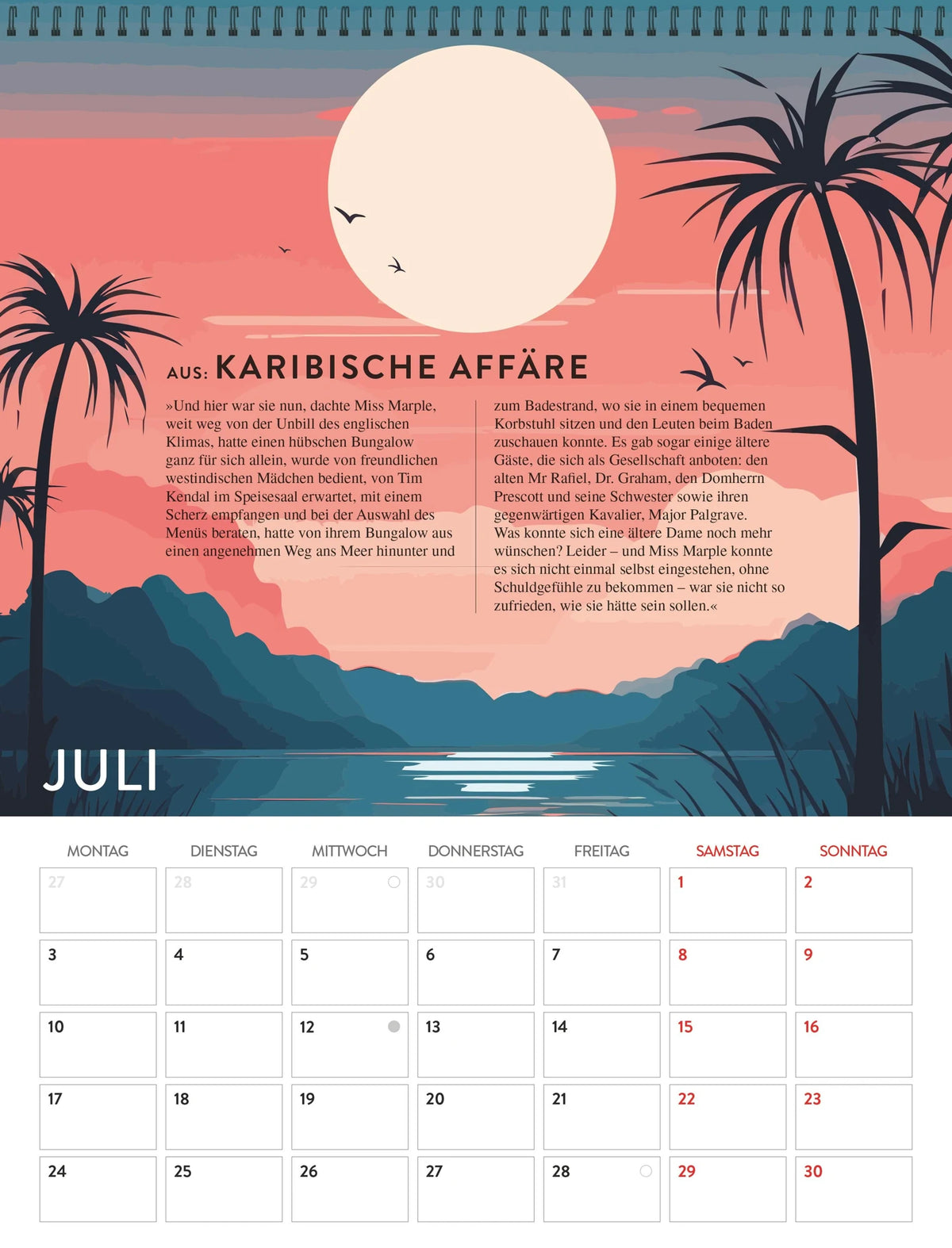 Agatha Christie Kalender 2027 – Ansicht