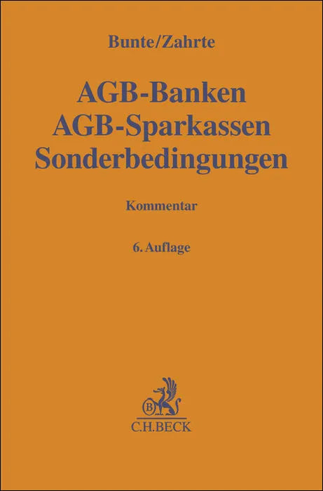 Buchcover von 'AGB-Banken, AGB-Sparkassen, Sonderbedingungen' - Gebundene Ausgabe von Hermann-Josef Bunte