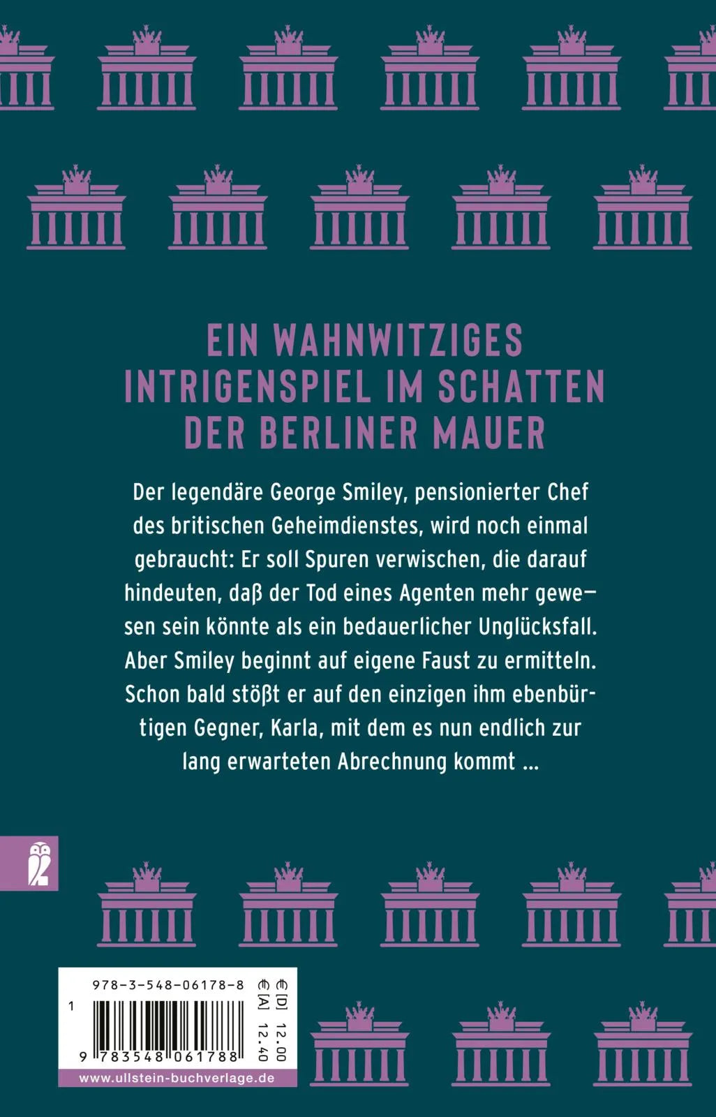 Buchrückseite von 'Agent in eigener Sache' mit Klappentext - Taschenbuch