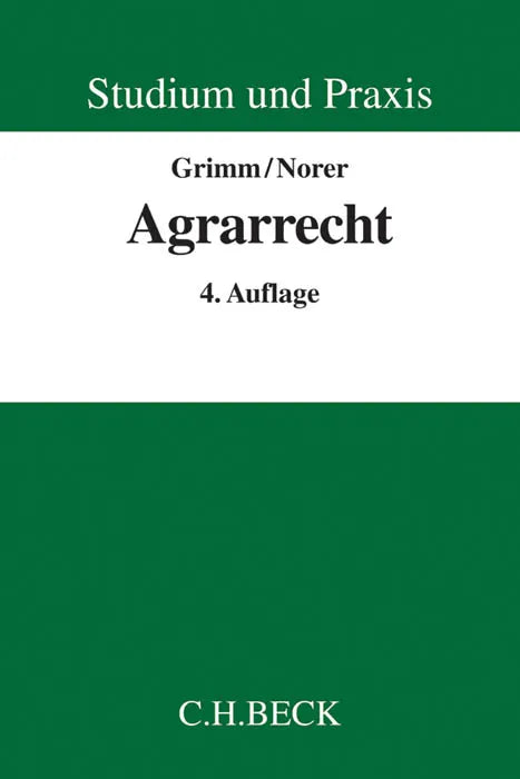 Buchcover von 'Agrarrecht' - Taschenbuch von Christian Grimm