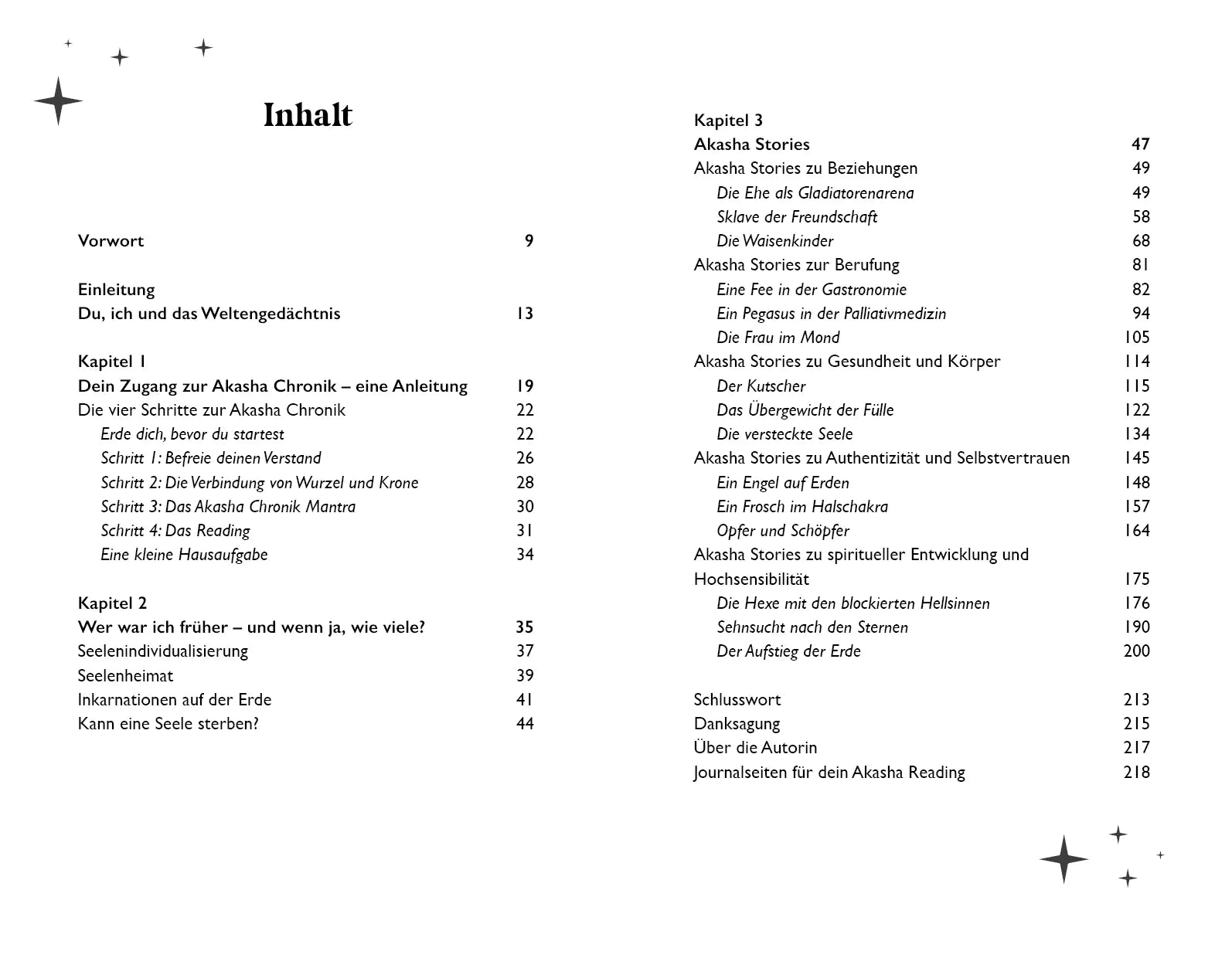 Innenansicht von 'Akasha Stories' - Taschenbuch