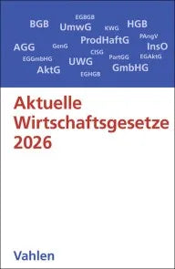 Cover: Aktuelle Wirtschaftsgesetze 2026 (E-Book) von Ulrich Döring
