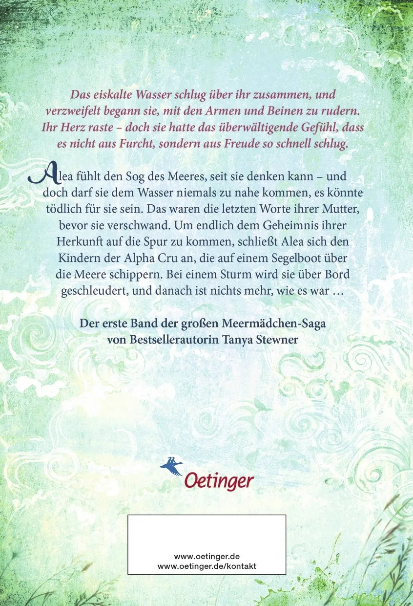 Buchrückseite von 'Alea Aquarius 1. Der Ruf des Wassers' mit Klappentext - Taschenbuch