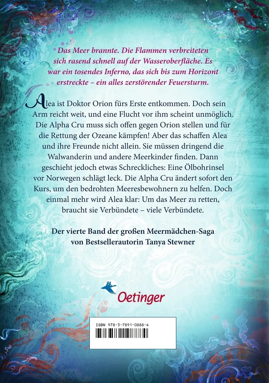 Buchrückseite von 'Alea Aquarius 4. Die Macht der Gezeiten' mit Klappentext - Gebundene Ausgabe