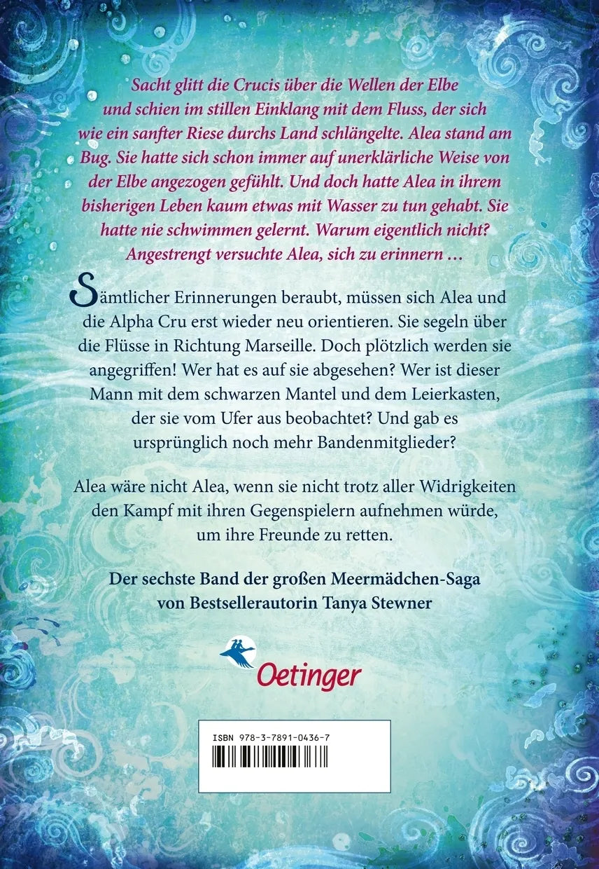 Buchrückseite von 'Alea Aquarius 6. Der Fluss des Vergessens' mit Klappentext - Gebundene Ausgabe