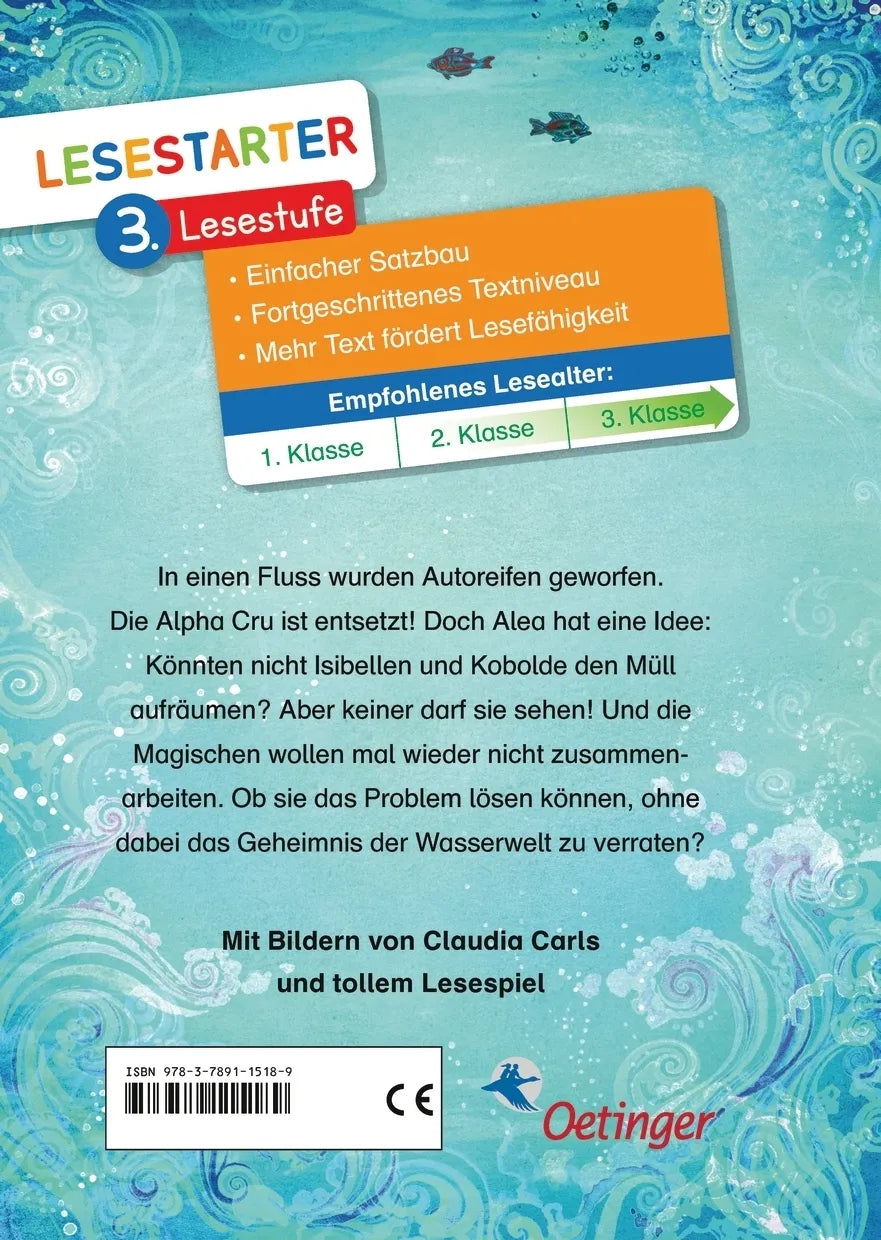 Buchrückseite von 'Alea Aquarius. Die Kraft der Wasserkobolde' mit Klappentext - Gebundene Ausgabe