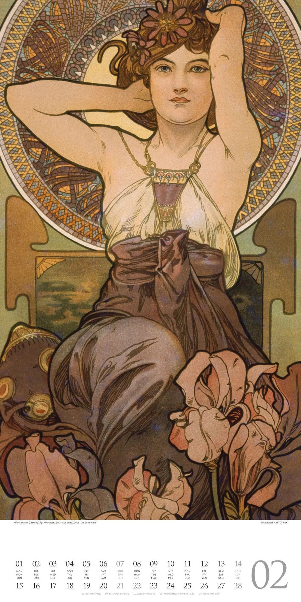 Alfons Mucha Kalender 2027 – Ansicht