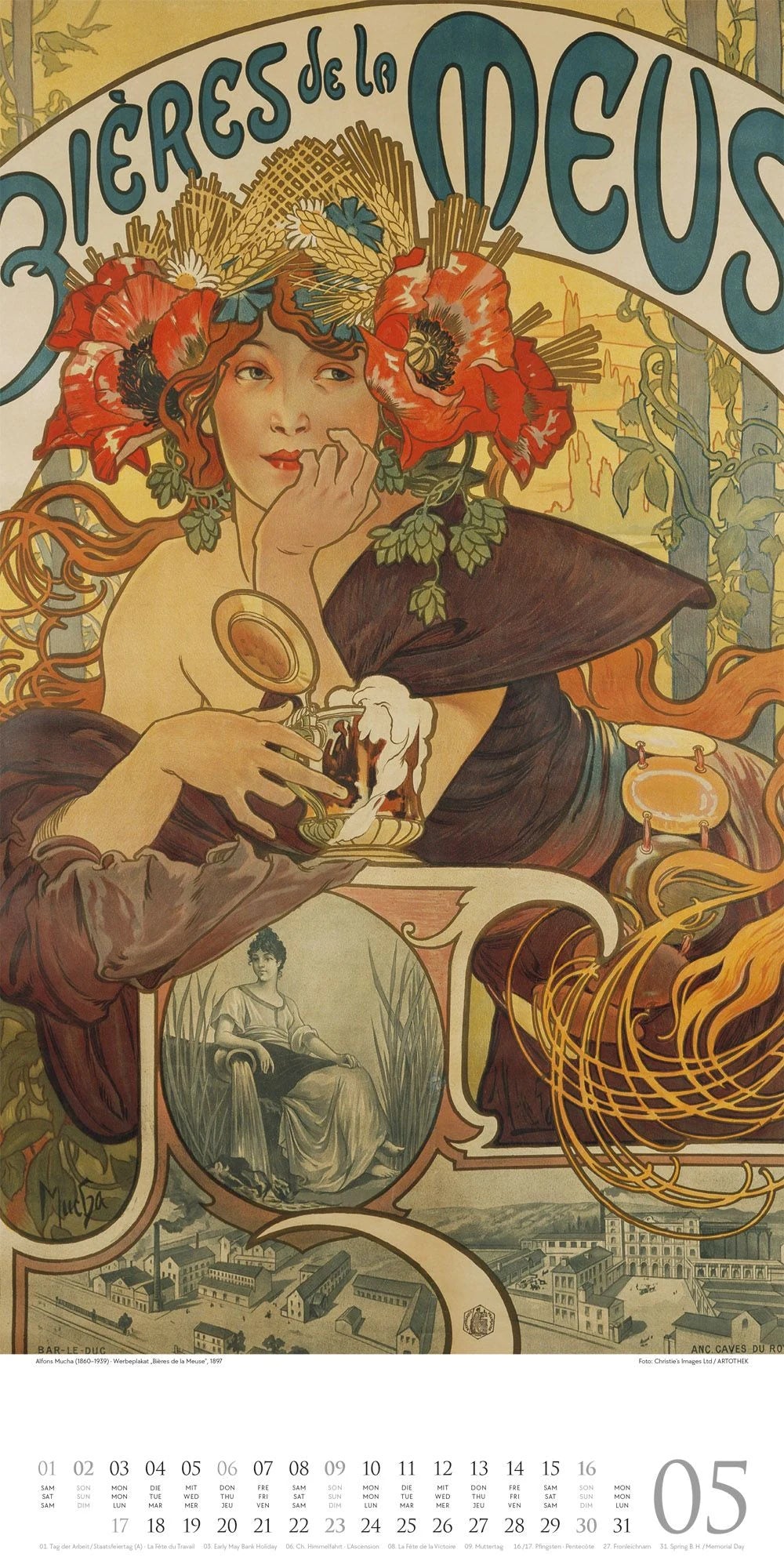 Alfons Mucha Kalender 2027 – Ansicht
