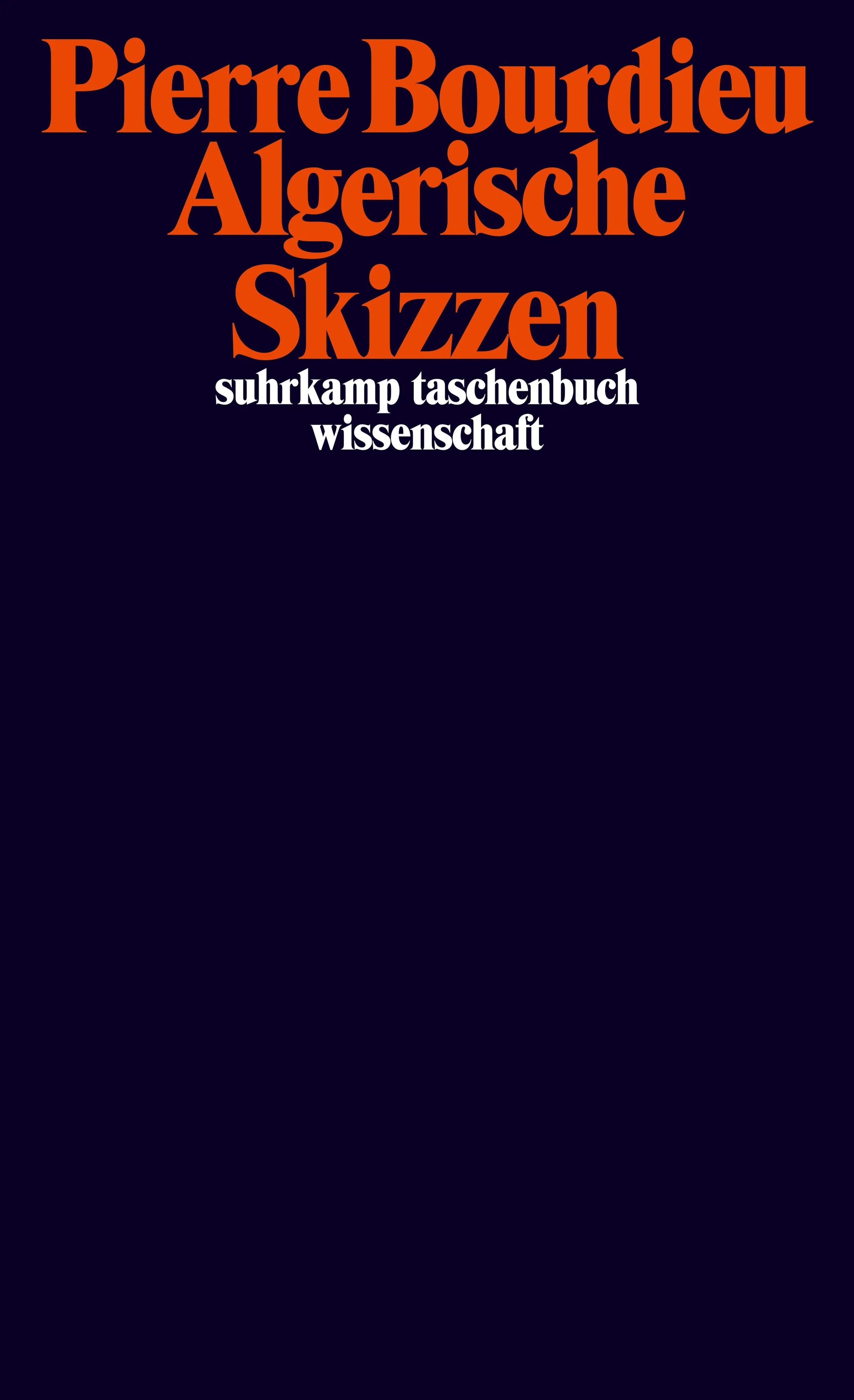 Buchcover von 'Algerische Skizzen' - Taschenbuch von Pierre Bourdieu