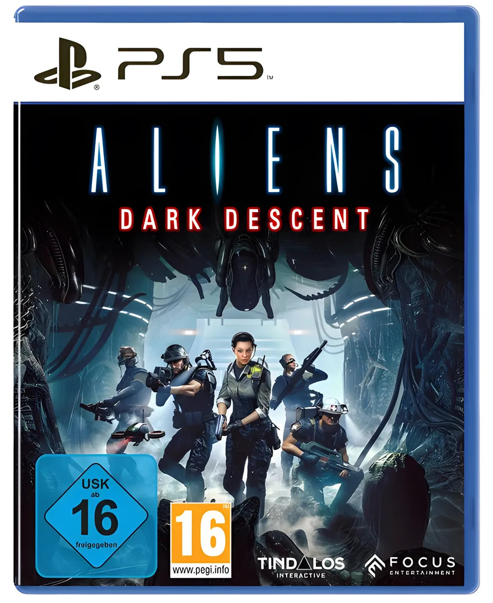 Cover: Aliens: Dark Descent für PlayStation 5. Publisher: Focus Home Interactive