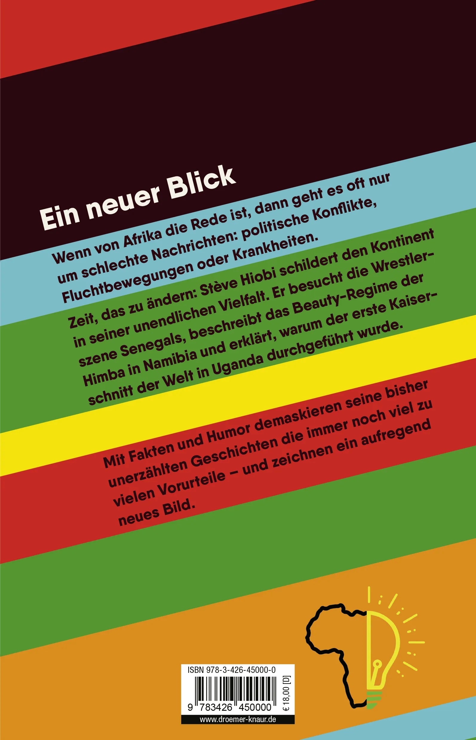 Buchrückseite von 'All about Africa' mit Klappentext - Paperback