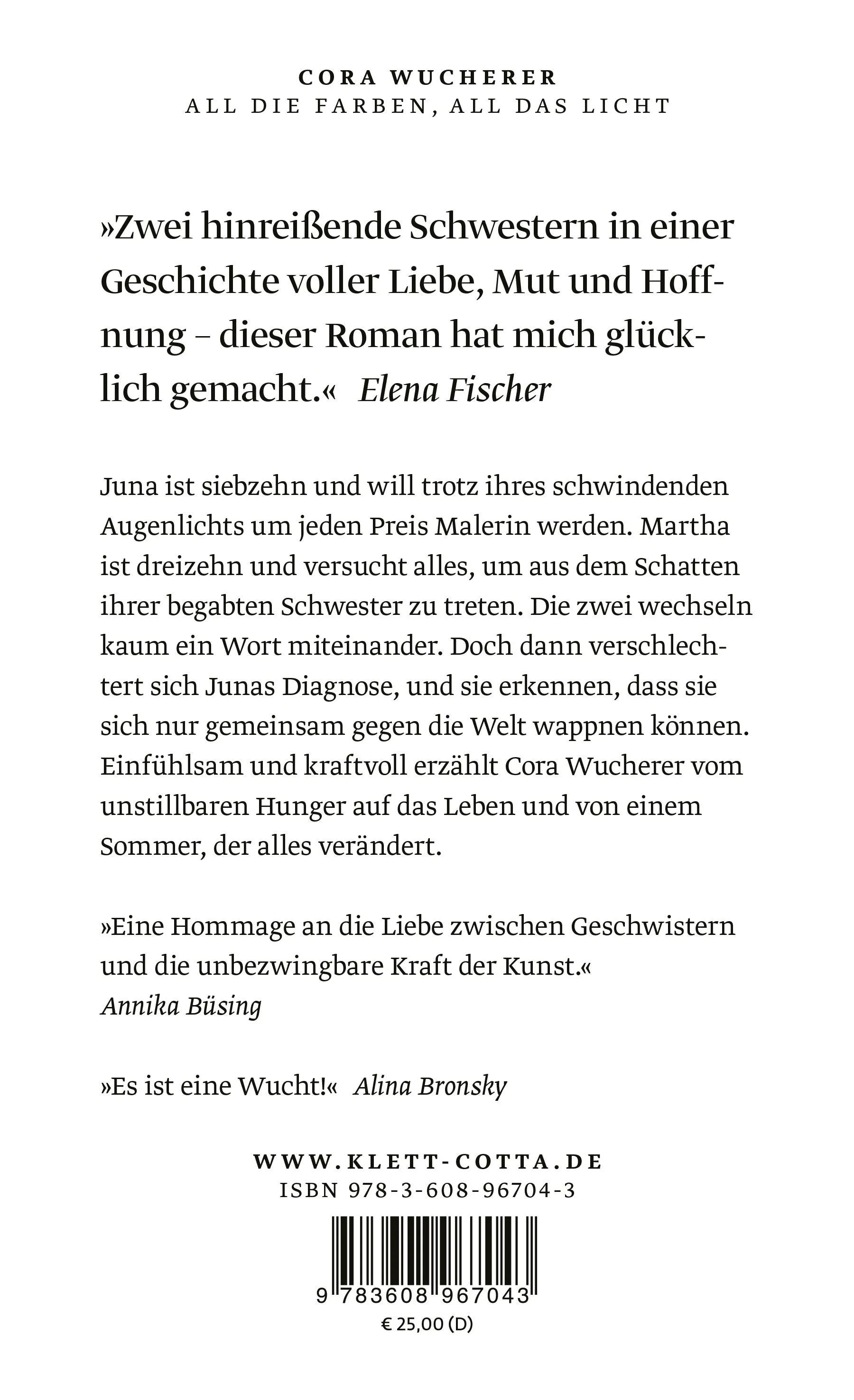 Rückseite: All die Farben, all das Licht (Hardcover)