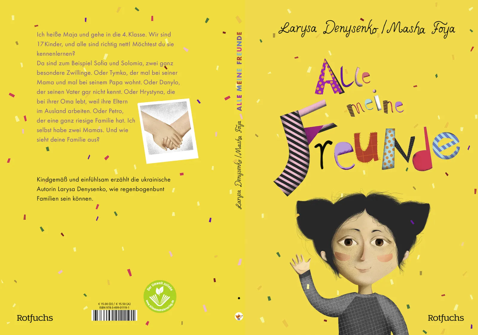 Buchrückseite von 'Alle meine Freunde' mit Klappentext - Gebundene Ausgabe