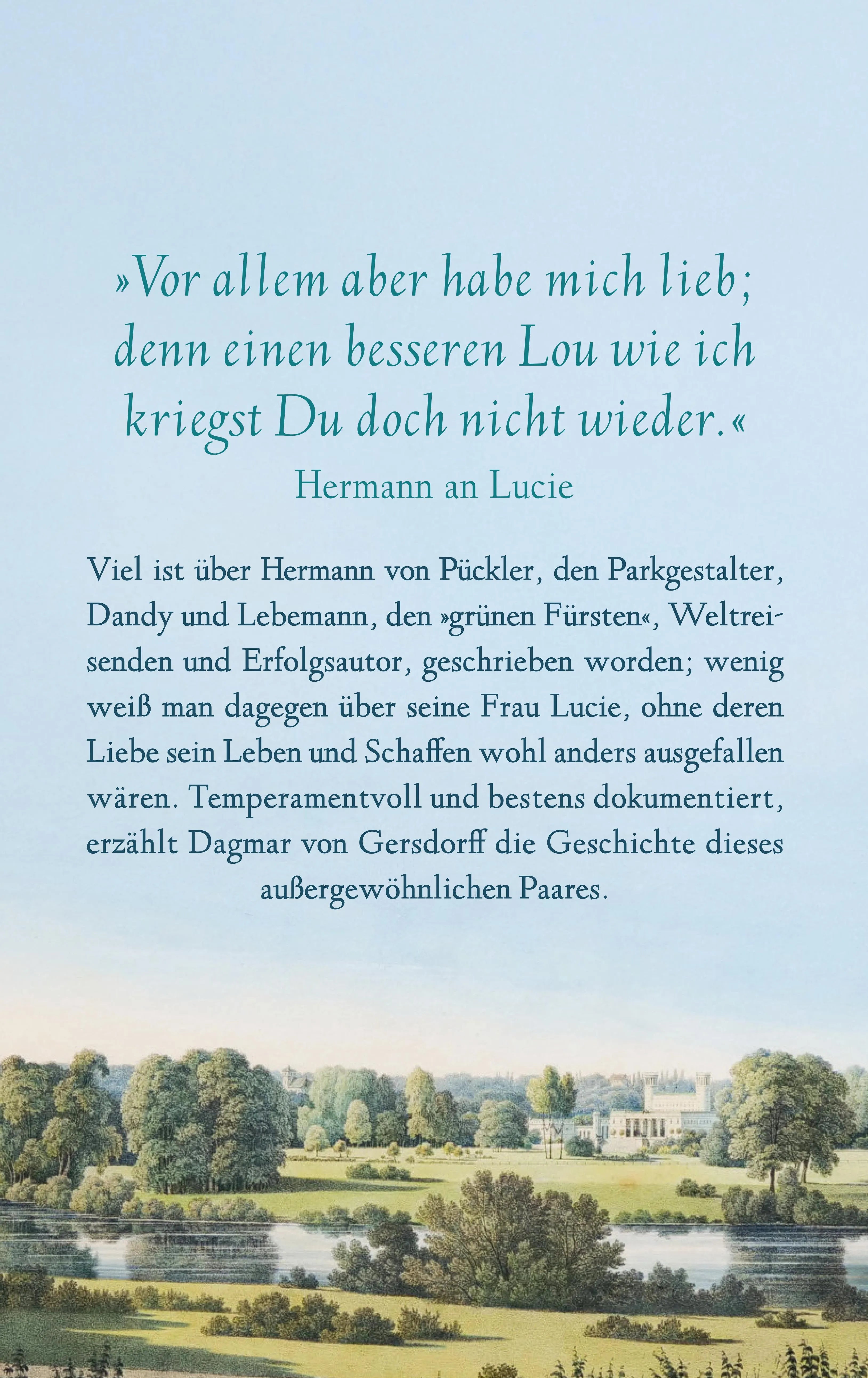Rückseite: Alle Schönheit, aller Zauber. Lucie und Hermann von Pückler (Hardcover)