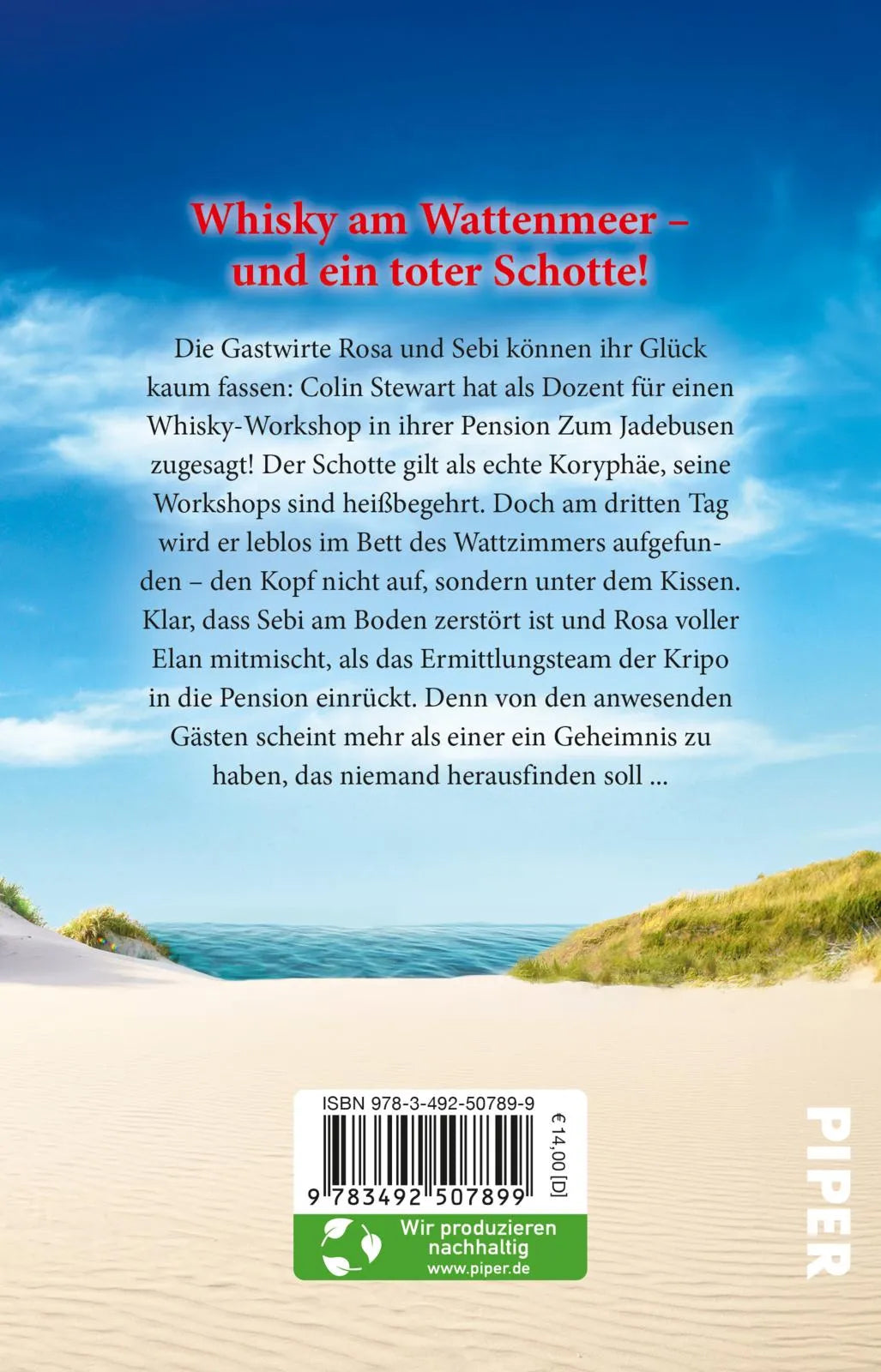 Buchrückseite von 'Alle Schotten dicht' mit Klappentext - Taschenbuch