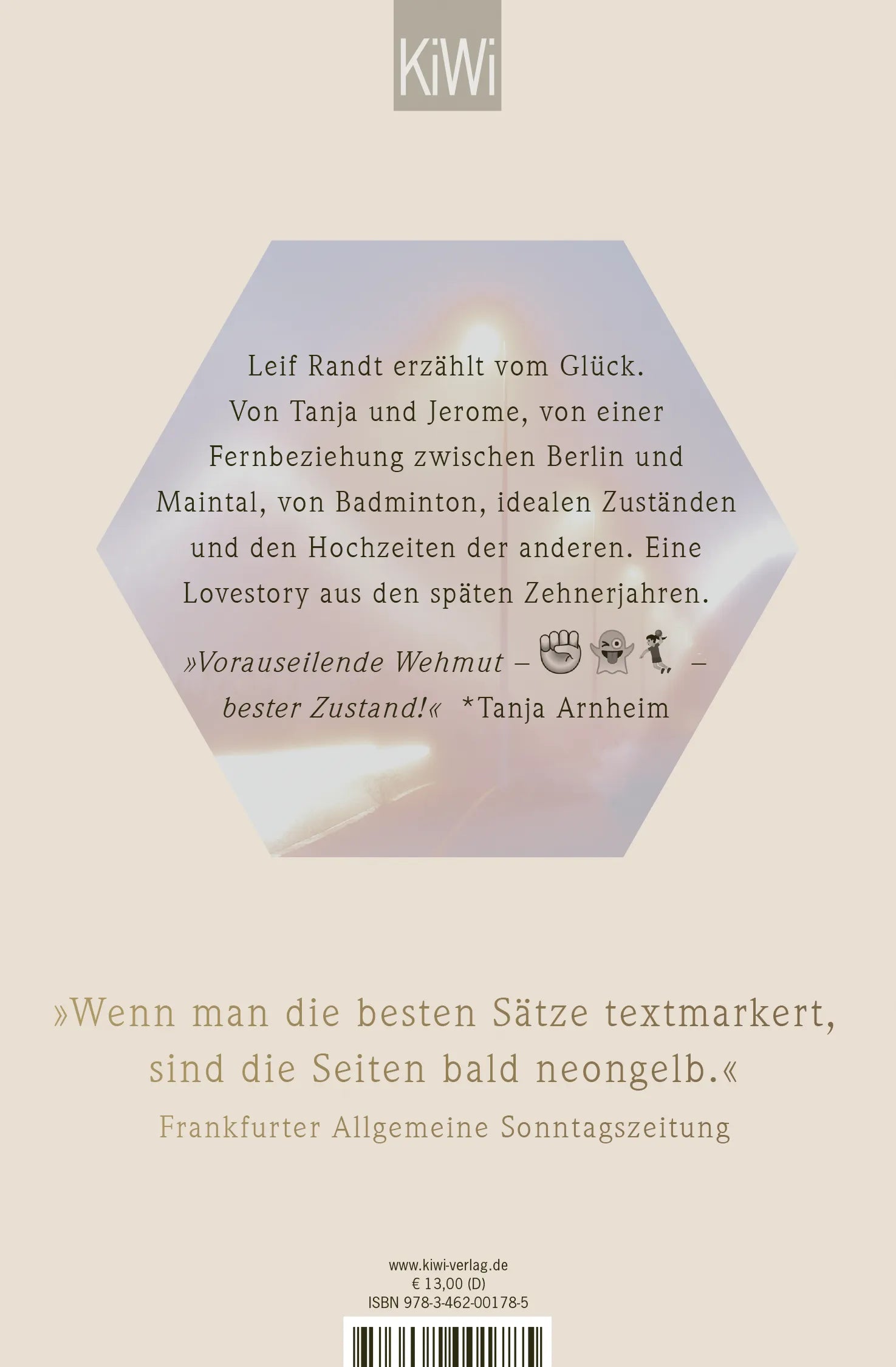 Buchrückseite von 'Allegro Pastell' mit Klappentext - Taschenbuch