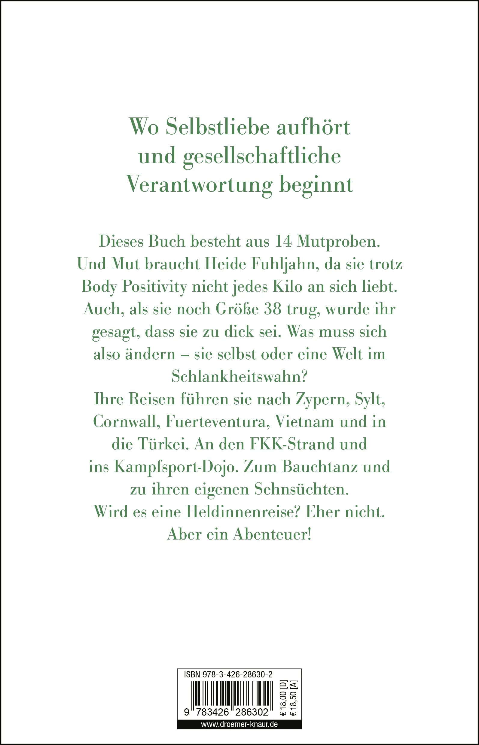 Buchrückseite von 'Allein unter Dünnen' mit Klappentext - Paperback