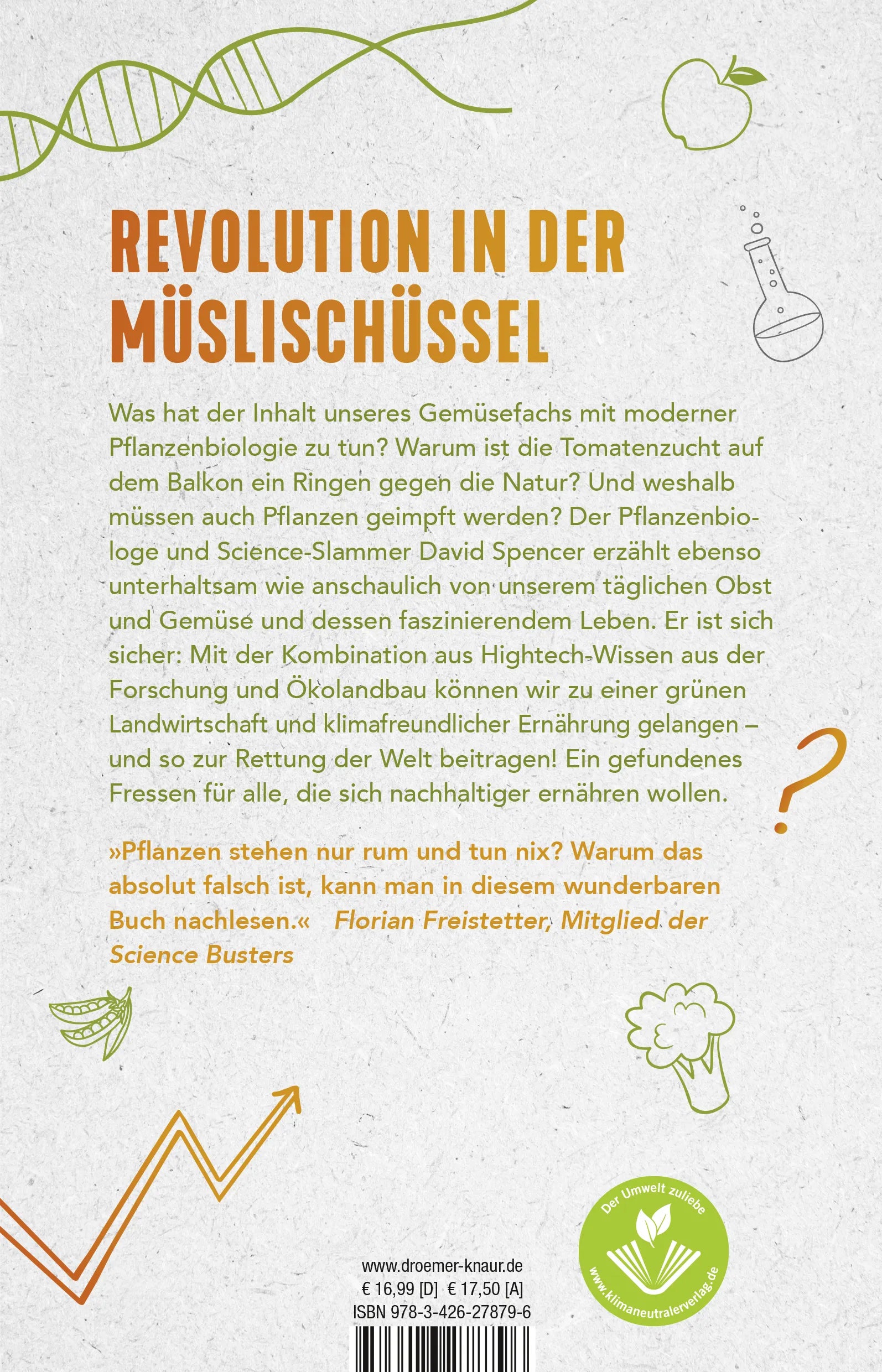 Buchrückseite von 'Alles bio - logisch?!' mit Klappentext - Paperback