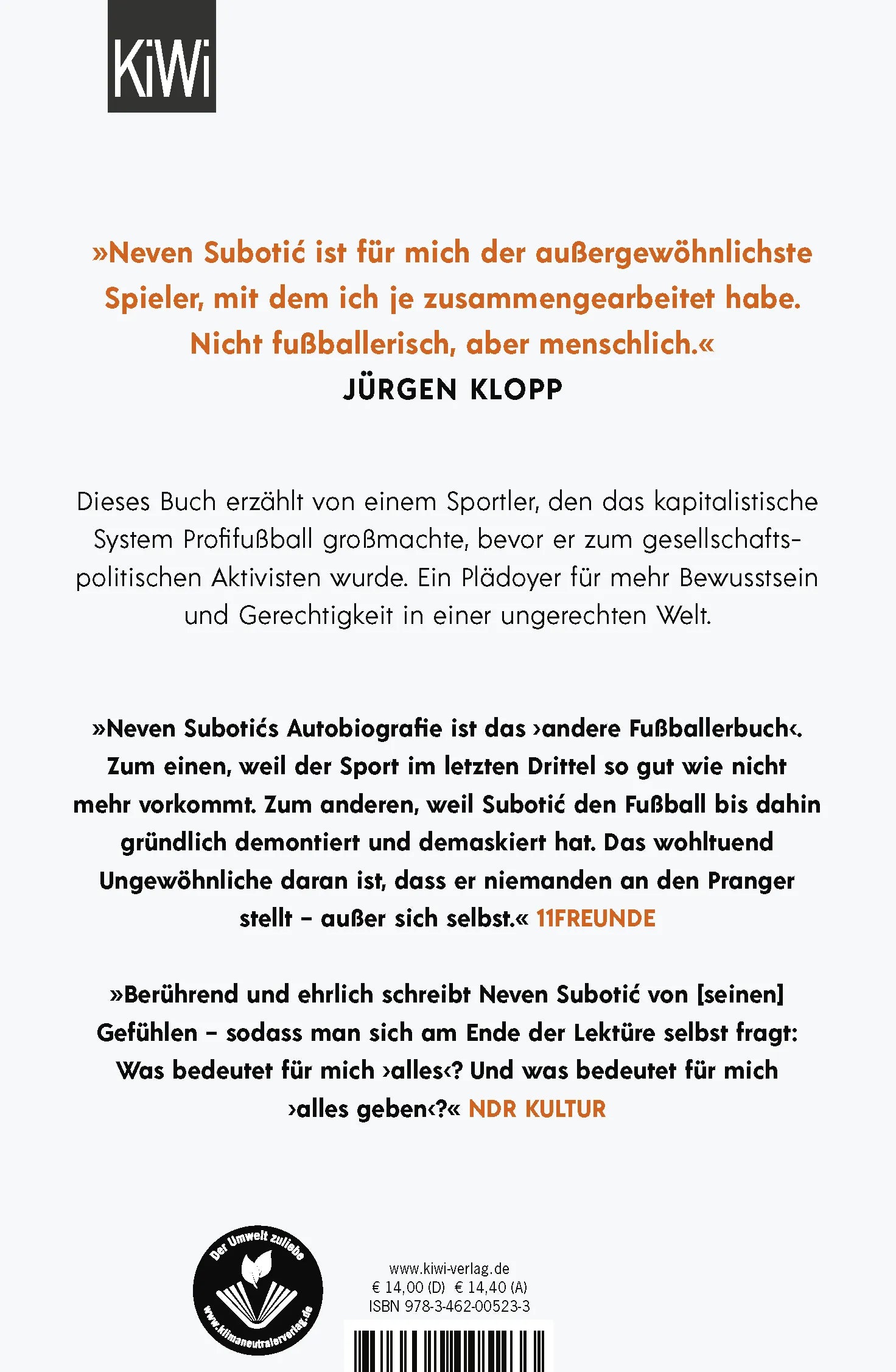 Buchrückseite von 'Alles geben' mit Klappentext - Taschenbuch