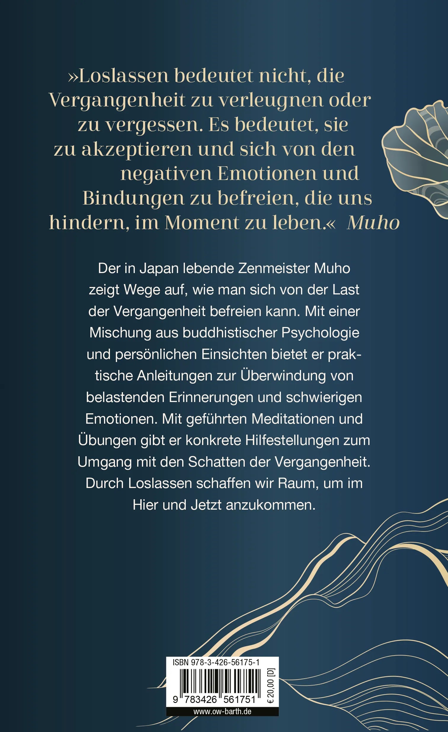 Buchrückseite von 'Alles, was du denkst, sind nur Gedanken' mit Klappentext - Gebundene Ausgabe