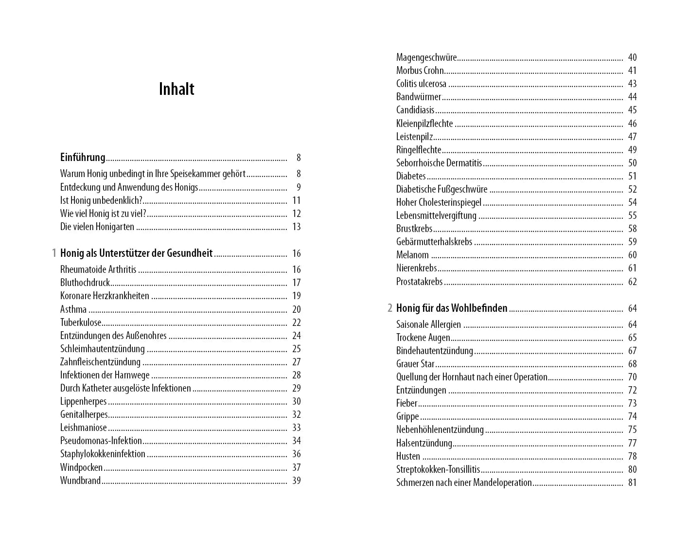 Innenansicht von 'Alleskönner Honig' - Taschenbuch