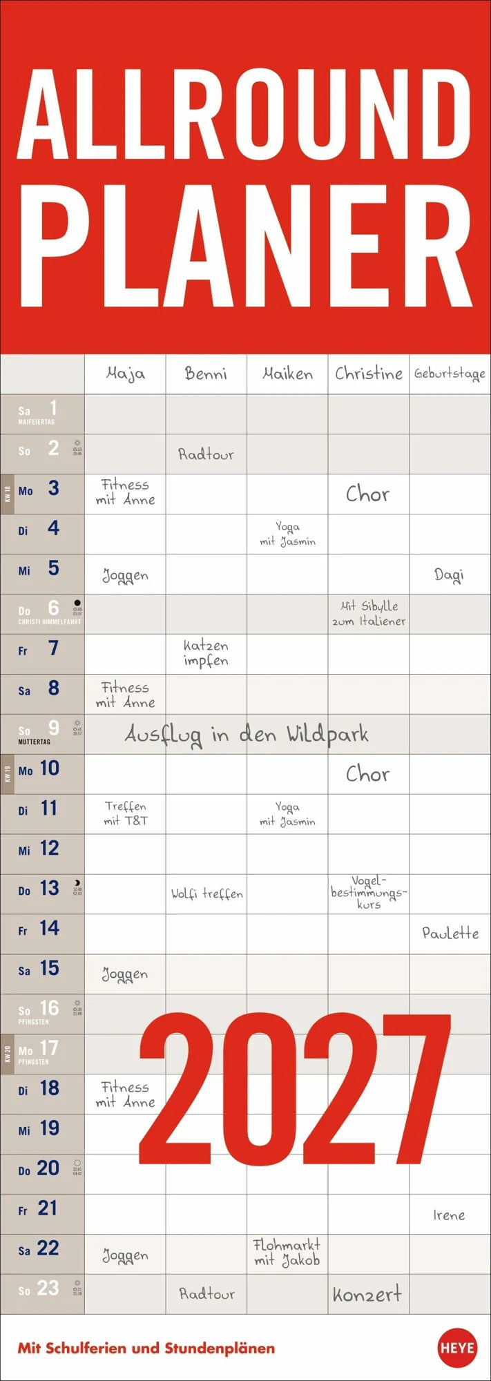 Familienplaner: Allround-Familienplaner Vertical Kalender 2027