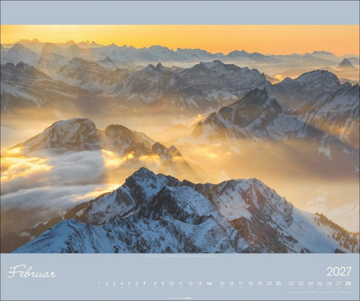 Alpen im Licht Kalender 2027 – Ansicht