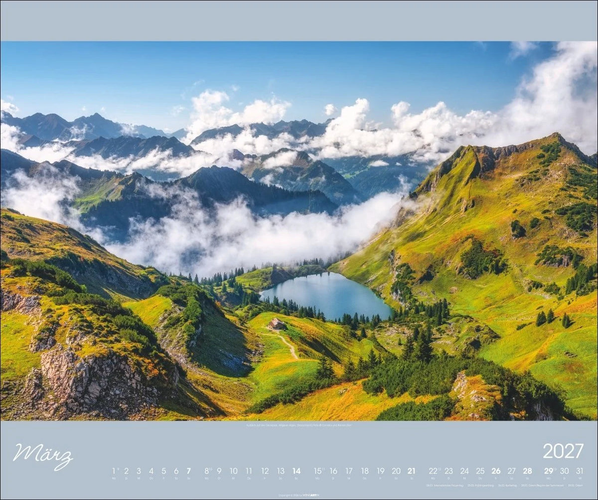 Alpen im Licht Kalender 2027 – Ansicht