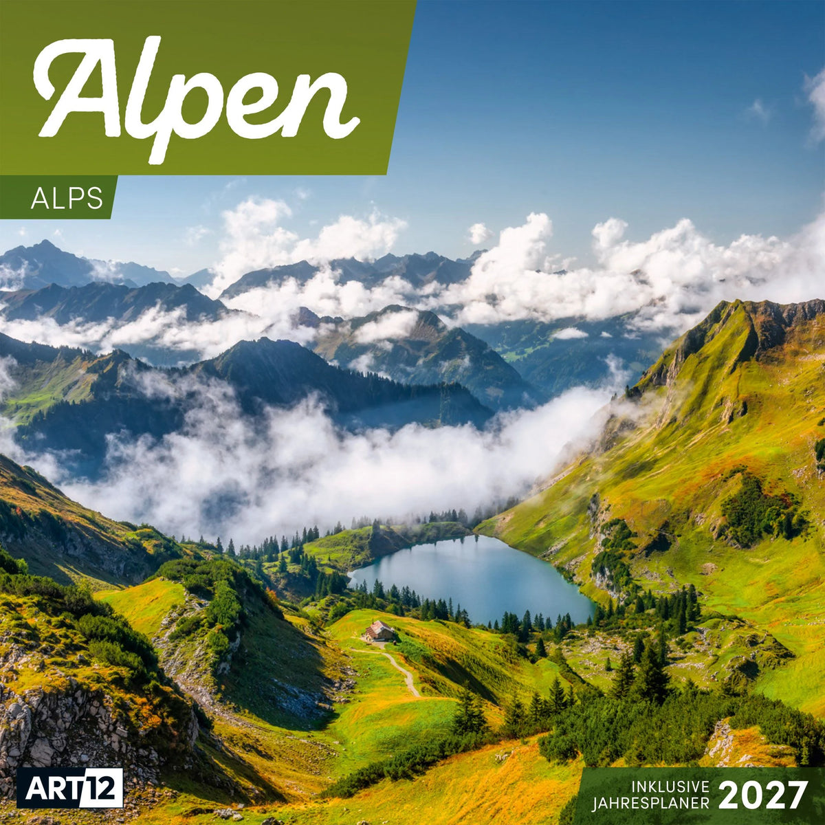 Wandkalender: Alpen Kalender 2027 - 30x30 - Art12