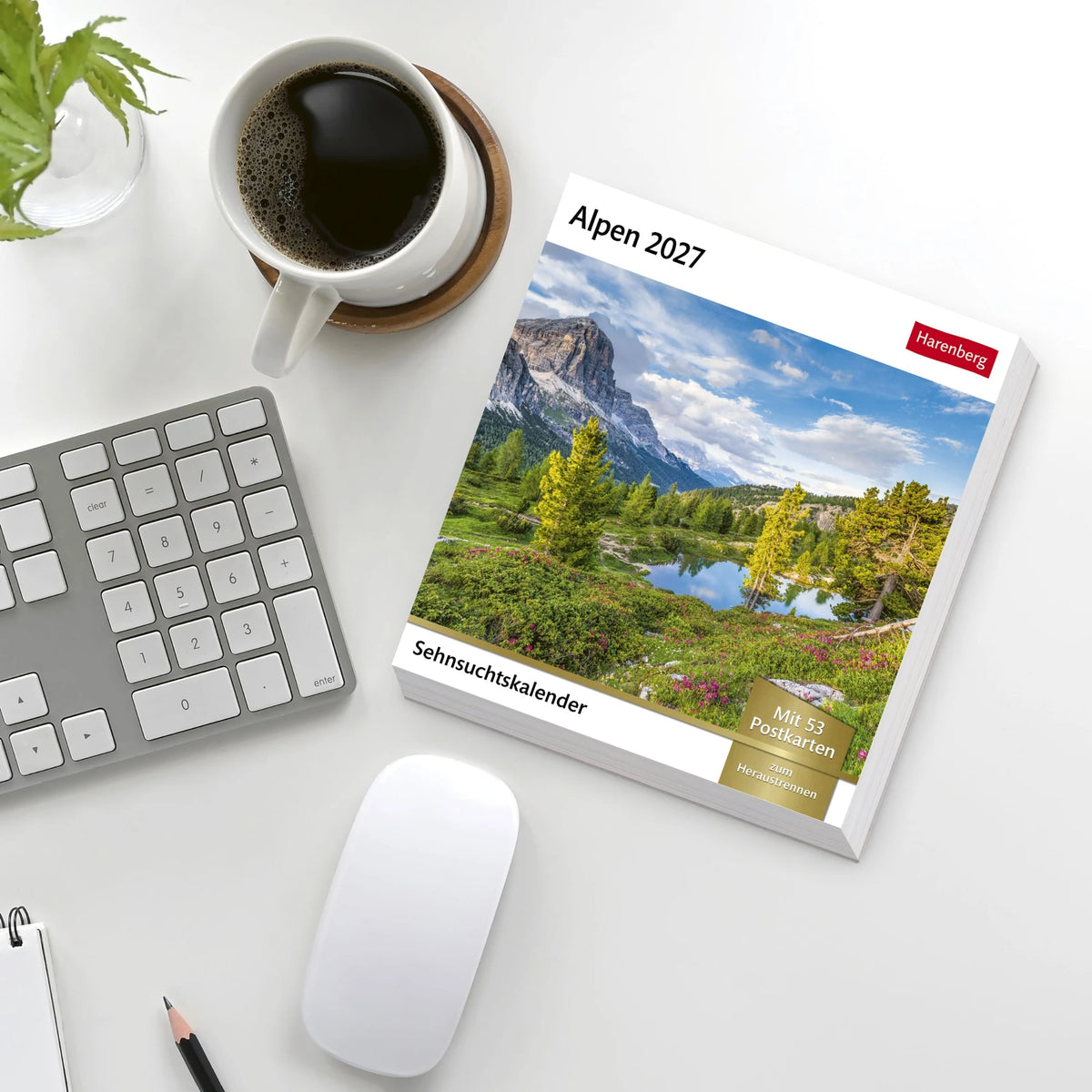 Alpen Sehnsuchtskalender 2027 - Wochenkalender mit 53 Postkarten – Ansicht