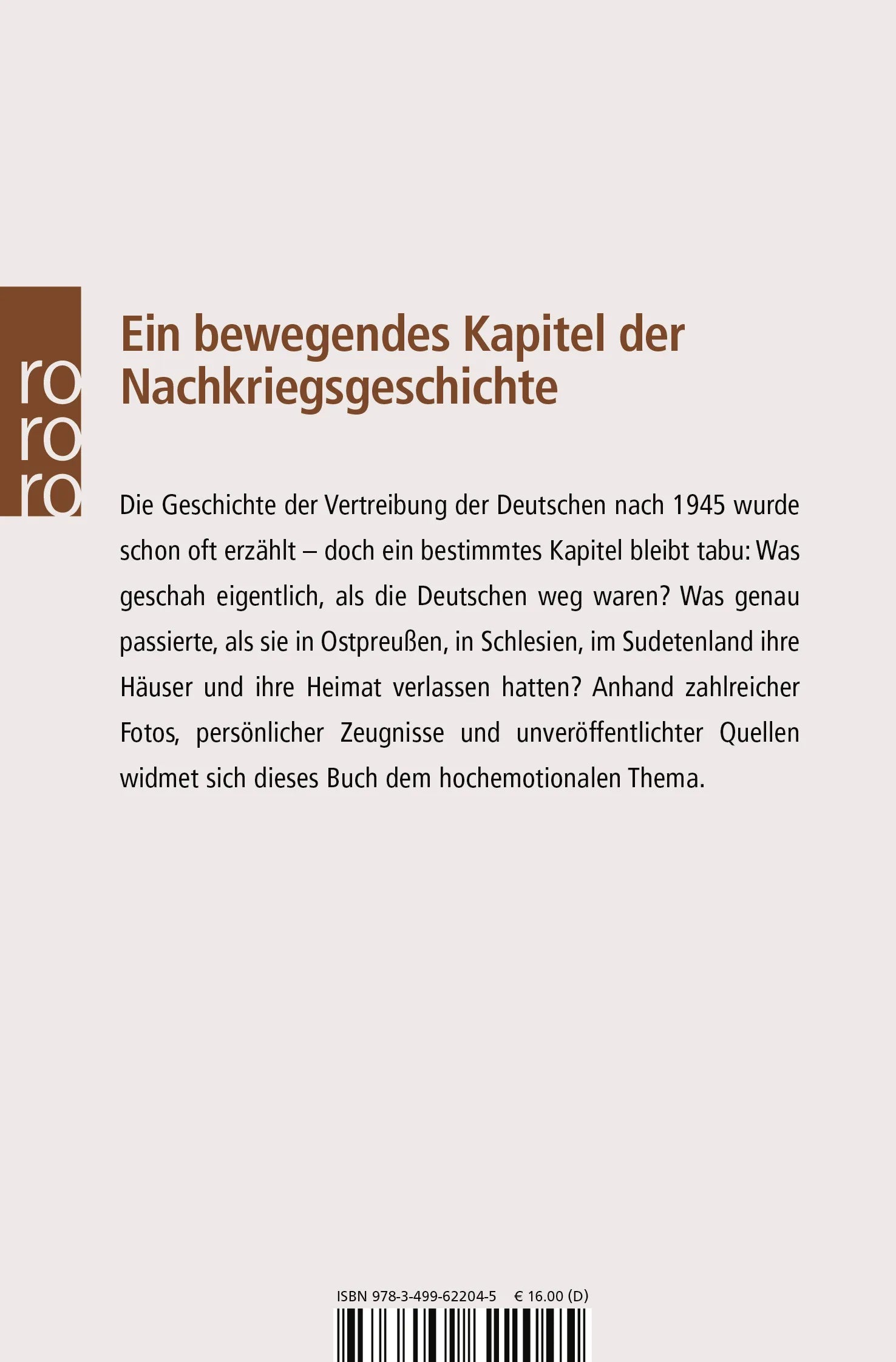 Buchrückseite von 'Als die Deutschen weg waren' mit Klappentext - Taschenbuch