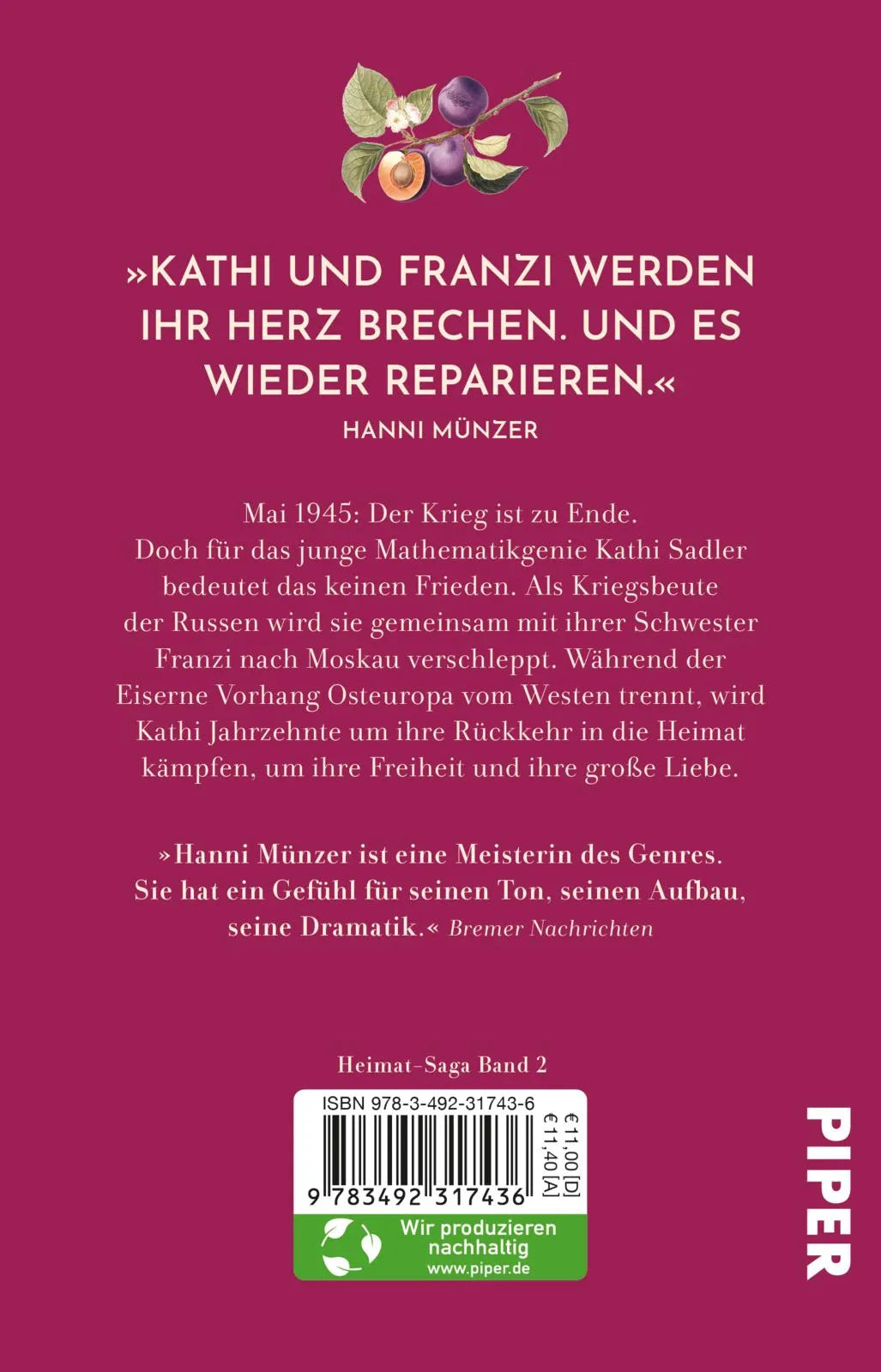 Buchrückseite von 'Als die Sehnsucht uns Flügel verlieh' mit Klappentext - Taschenbuch